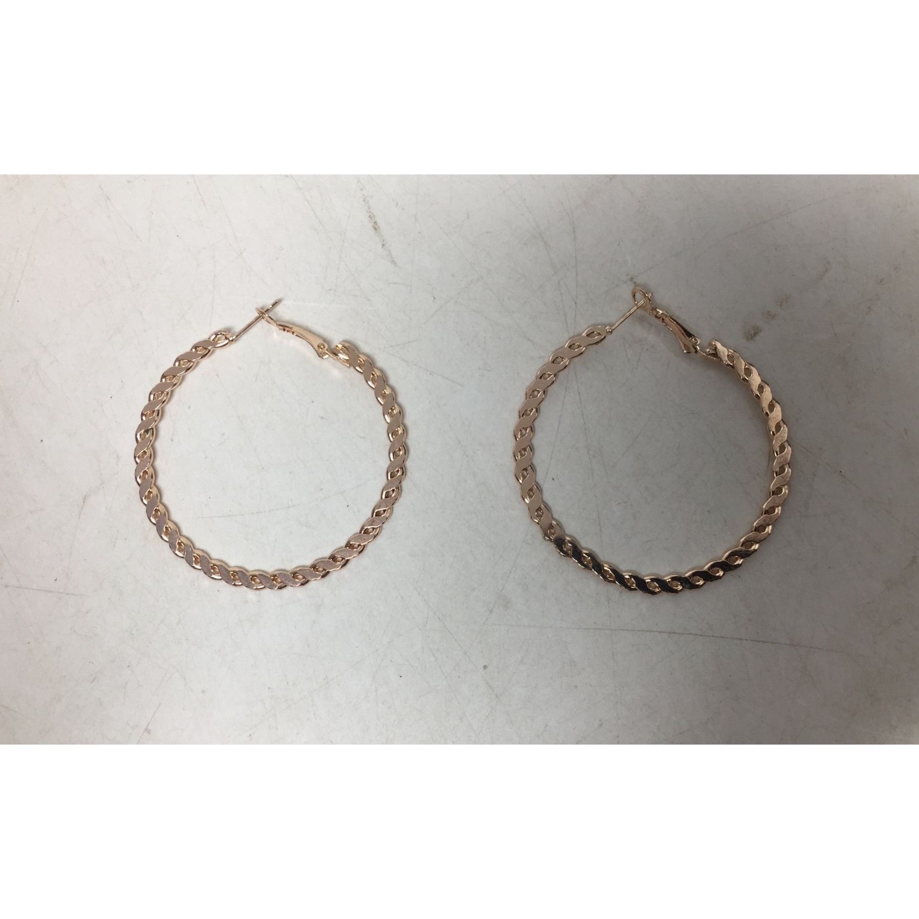 Other Women's Rose Gold Twisted Hoop Earrings (Like new) Size ONE SIZE - 3 Thumbnail
