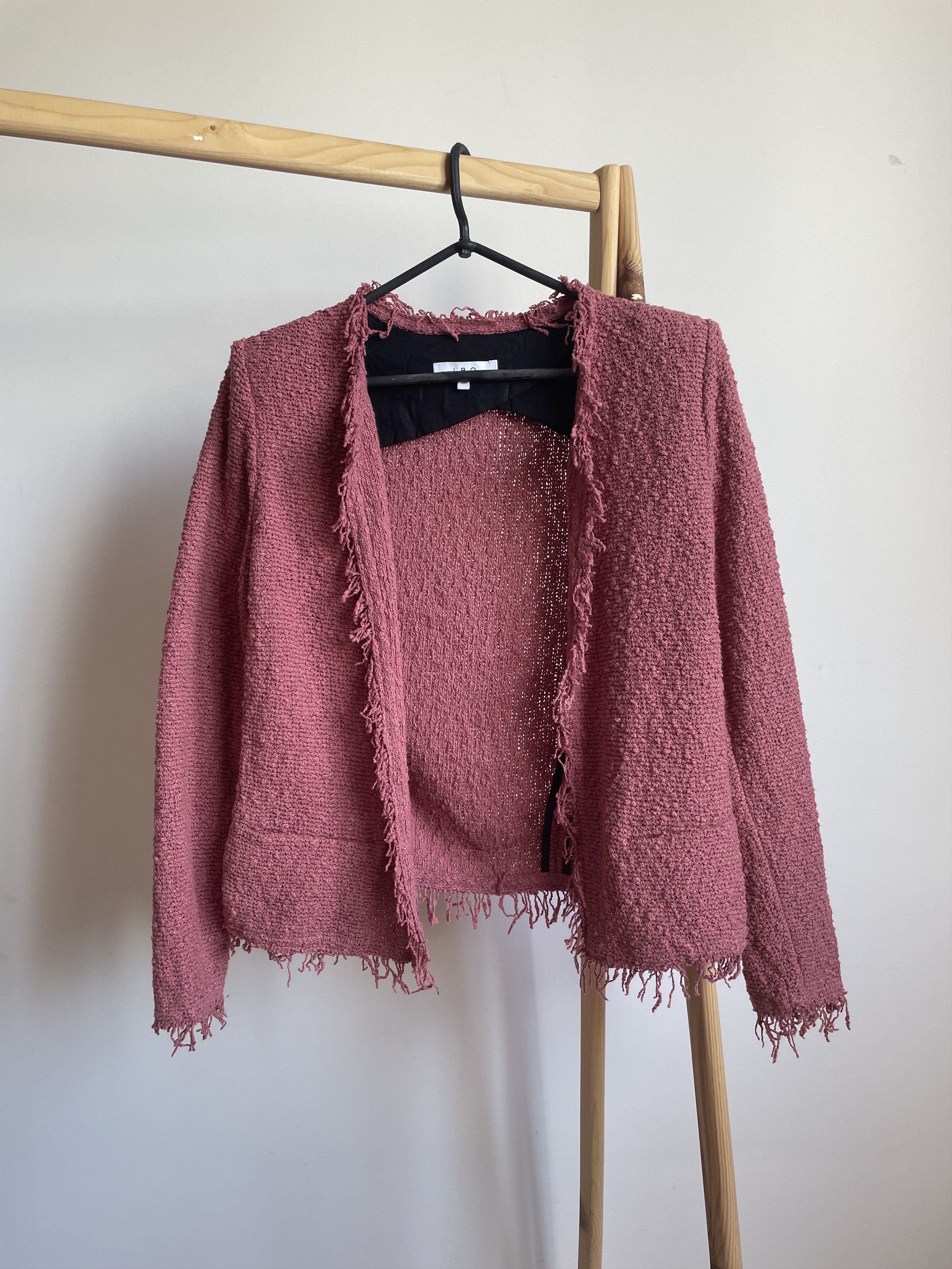 Iro Iro Shavani Open Front Fringe Boucle Tweed Womens Blazer Size S / US 4 / IT 40 - 1 Thumbnail