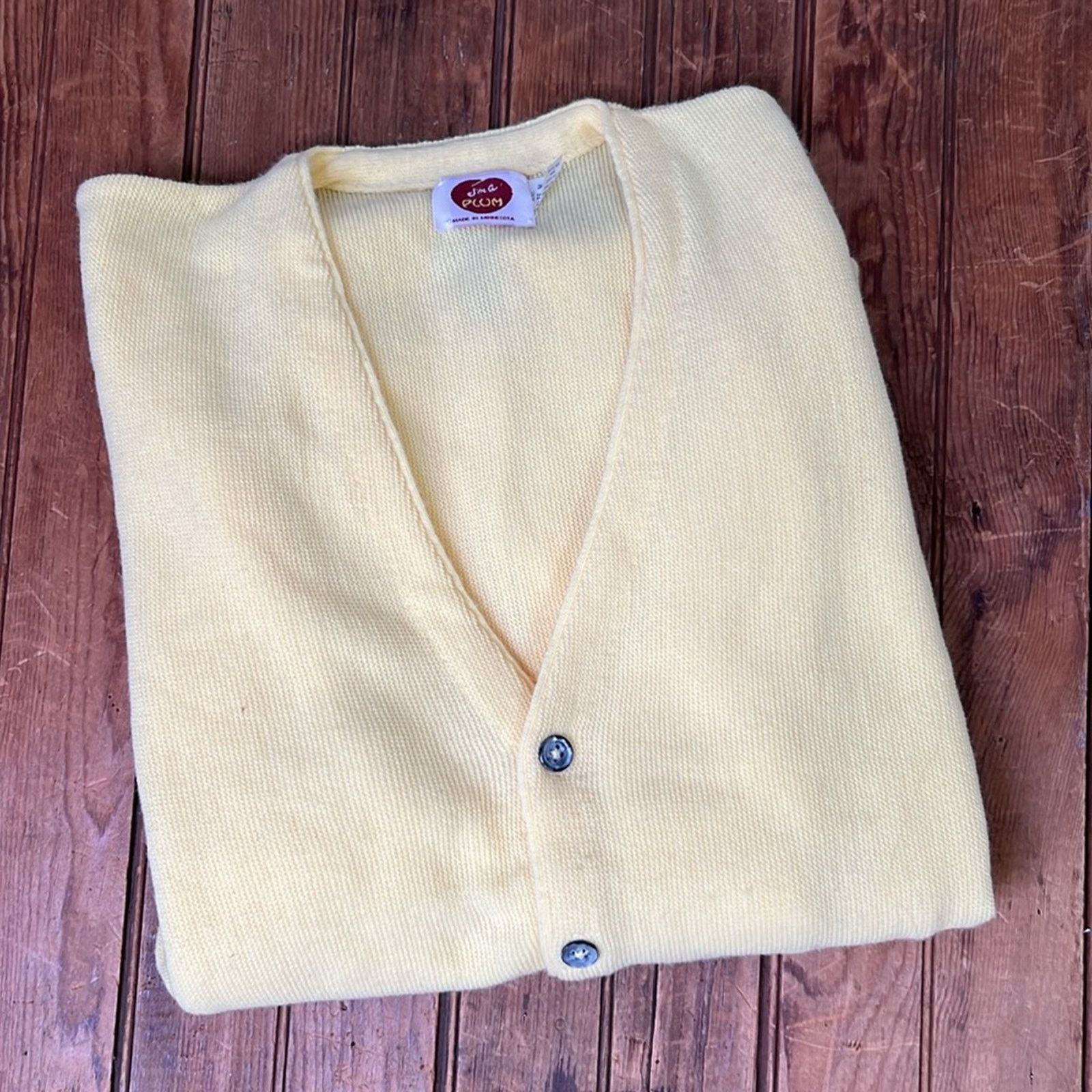 Other Vintage Men’s Grandpa yellow v neck cardigan size med NWOT Size US M / EU 48-50 / 2 - 7 Thumbnail