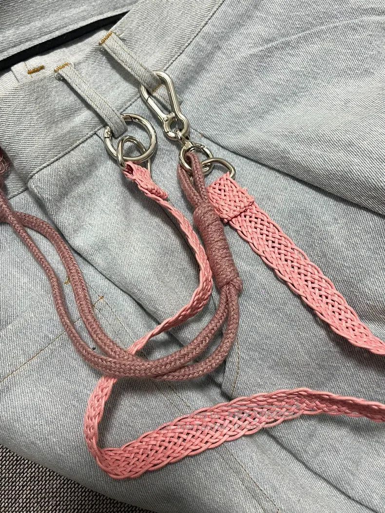Song For The Mute SONG FOR THE MUTE Chain key straight-leg pants Size US 34 / EU 50 - 7 Thumbnail