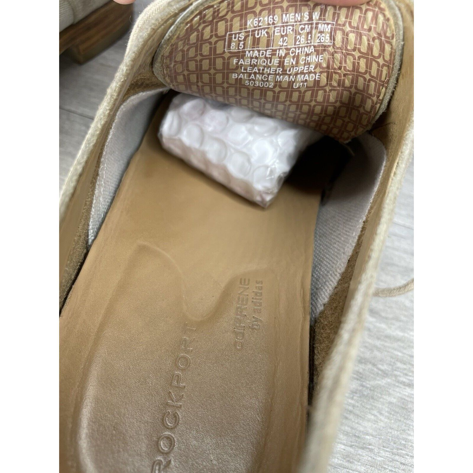 Rockport Rockport Adiprene Light Taupe Leather Cap Toe Oxfords Lace S Size US 8.5 / EU 41-42 - 10 Thumbnail