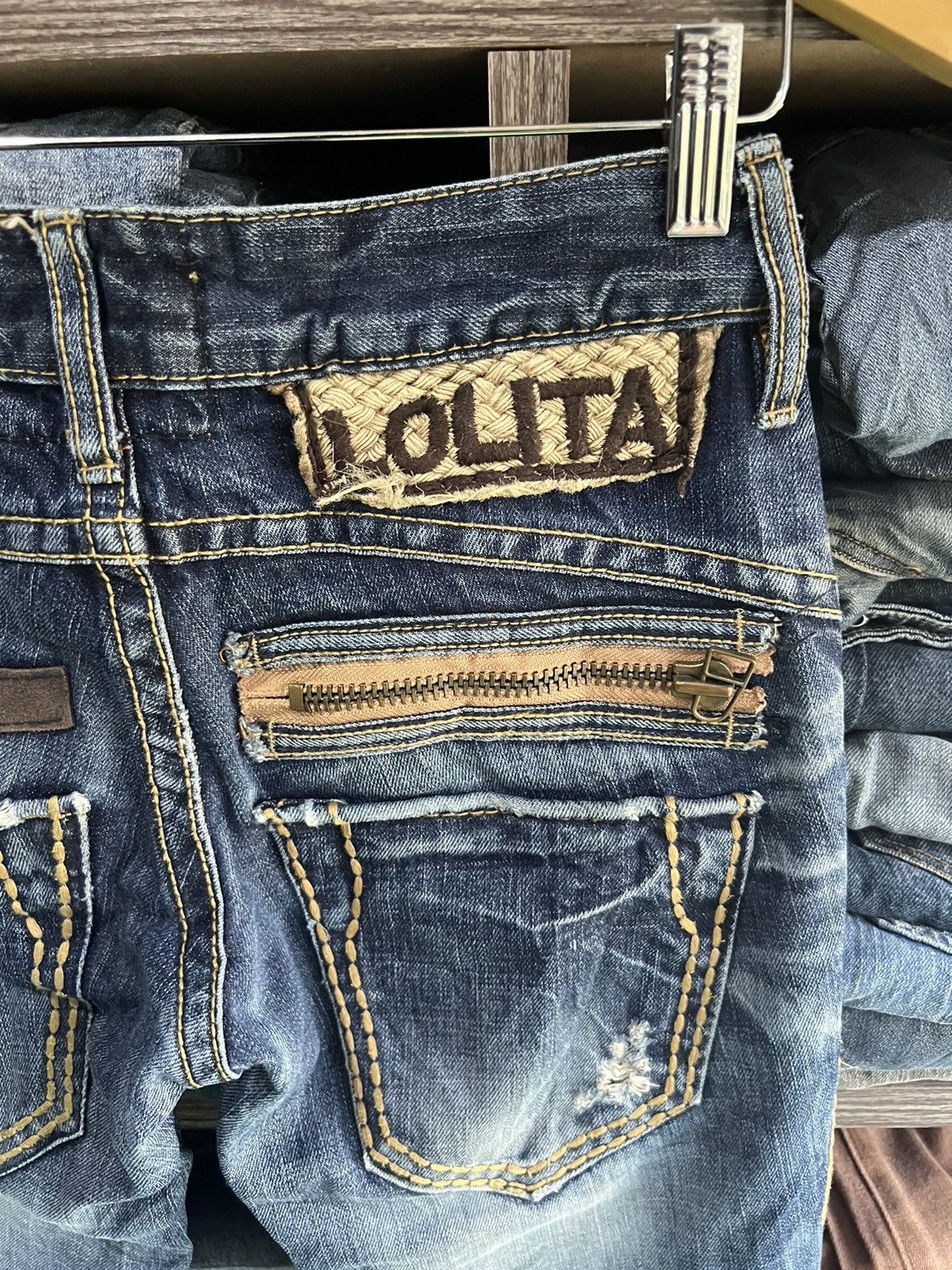 Other 🔥Rare Lolita Jeans Flared Distressed Denim Size 29" - 13 Thumbnail