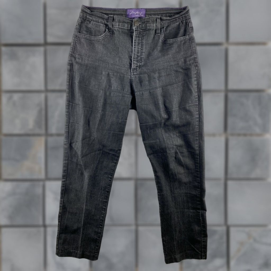 NYDJ NYDJ Jeans Black 8 NYDJ Not Your Daughters Jeans 8 Black Mom Relaxed Stretch Denim Pants Women Size 30" / US 8 / IT 44 - 1 Thumbnail