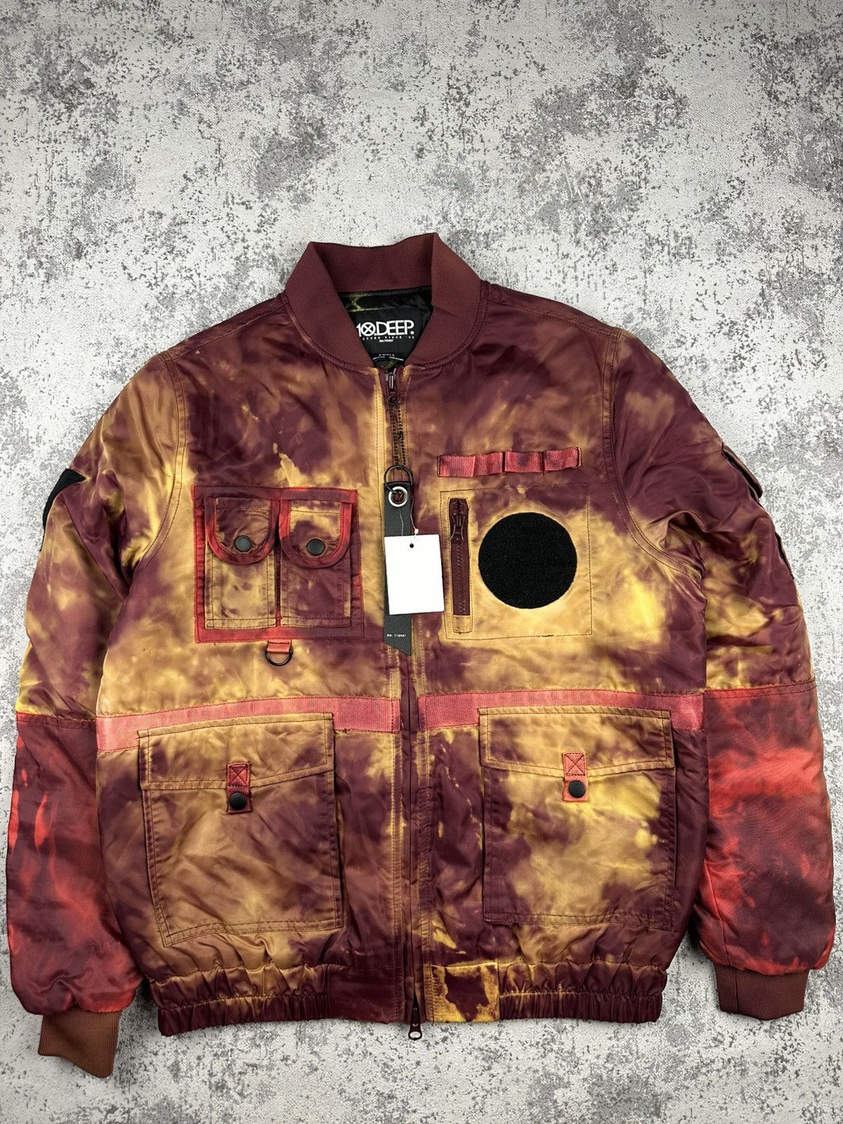 10 Deep 10.Deep Tie-Dye Bomber Jacket Utility Streetwear Size US S / EU 44-46 / 1 - 1 Thumbnail