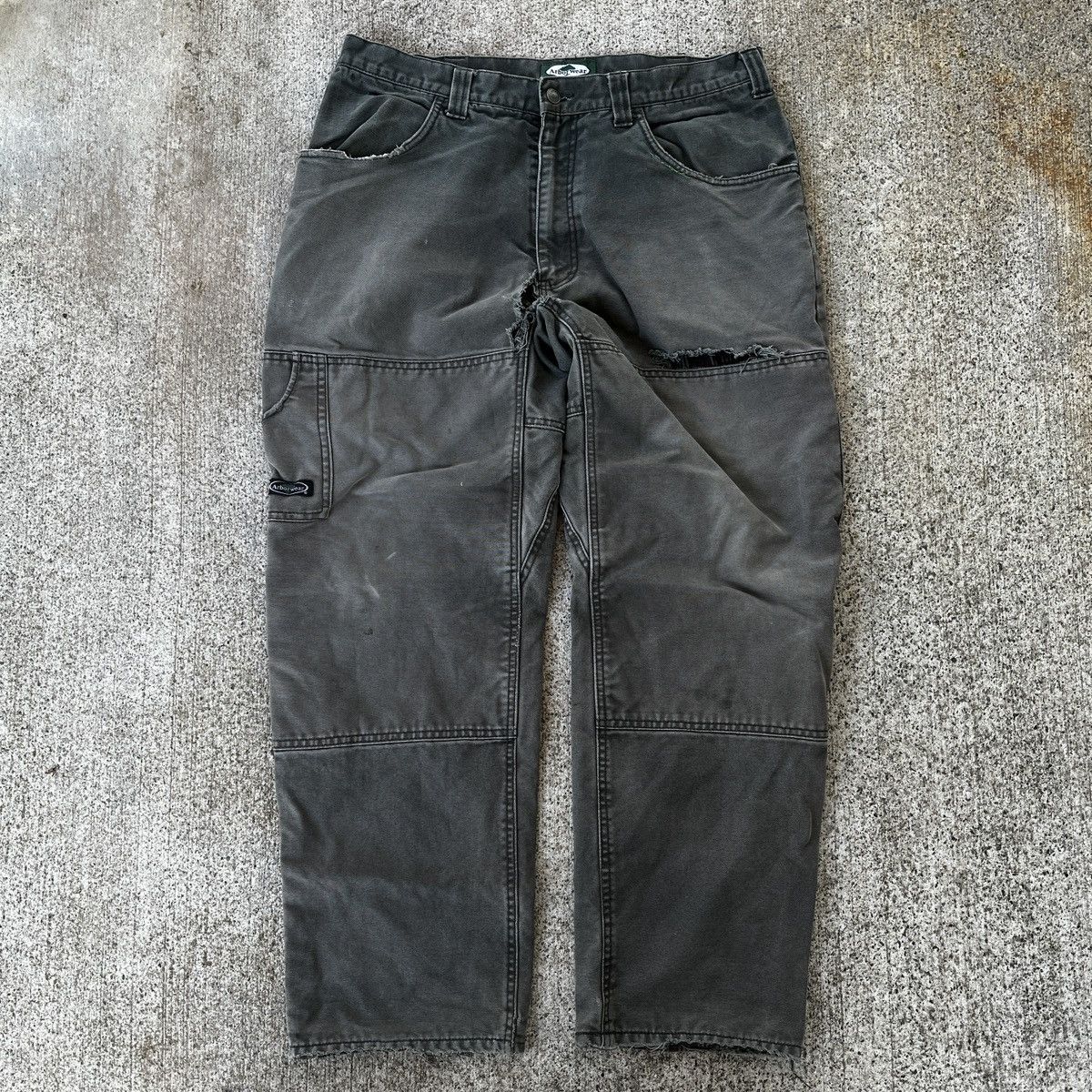 Vintage Vintage Thrashed Sun Fade Work Pants 36x30 90’s Size US 36 / EU 52 - 1 Thumbnail