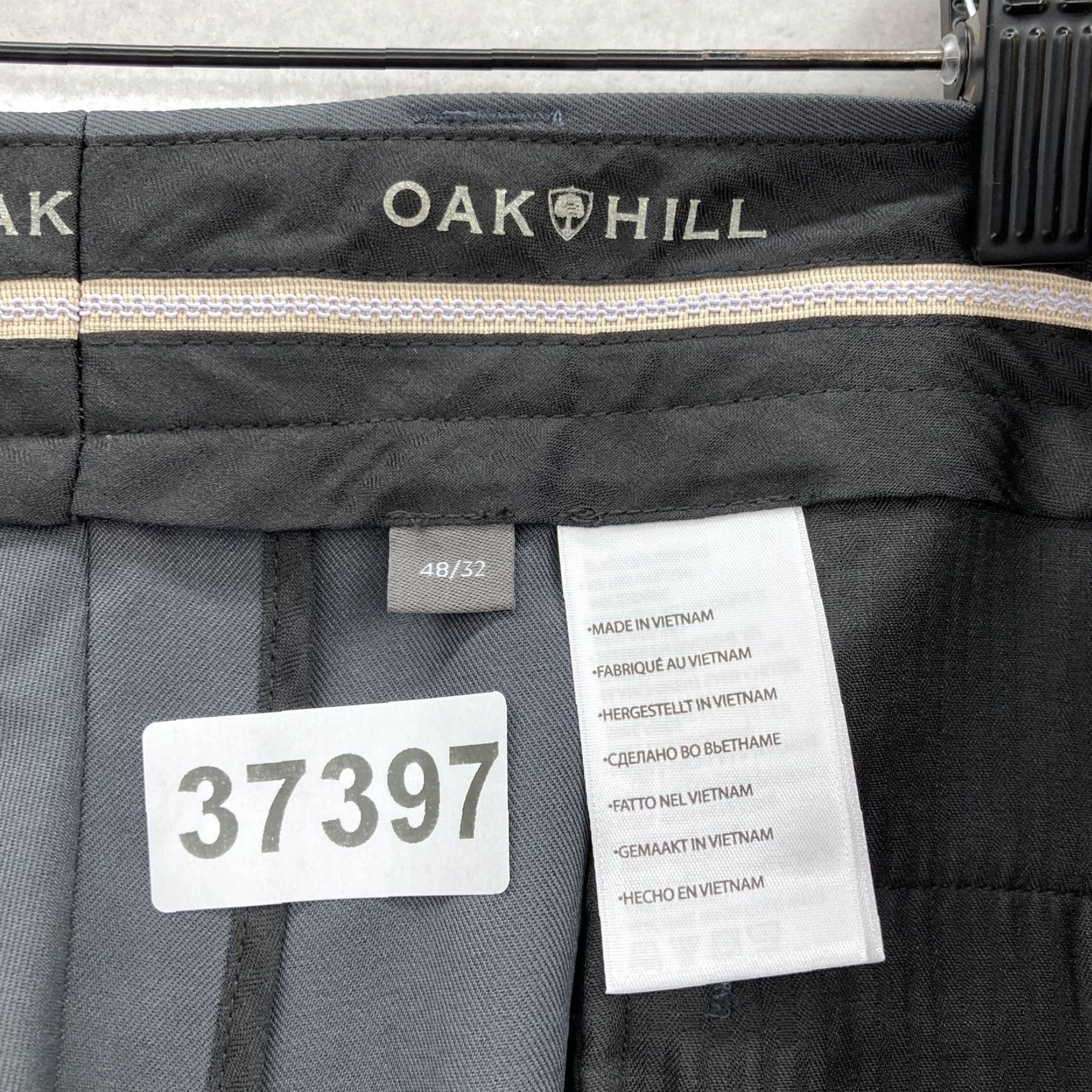 Vintage Oak Hill Pants Mens 48x32 Gray Flat Front Wrinkle Resistant Stay Cool Microfiber Size US 32 / EU 48 - 4 Thumbnail