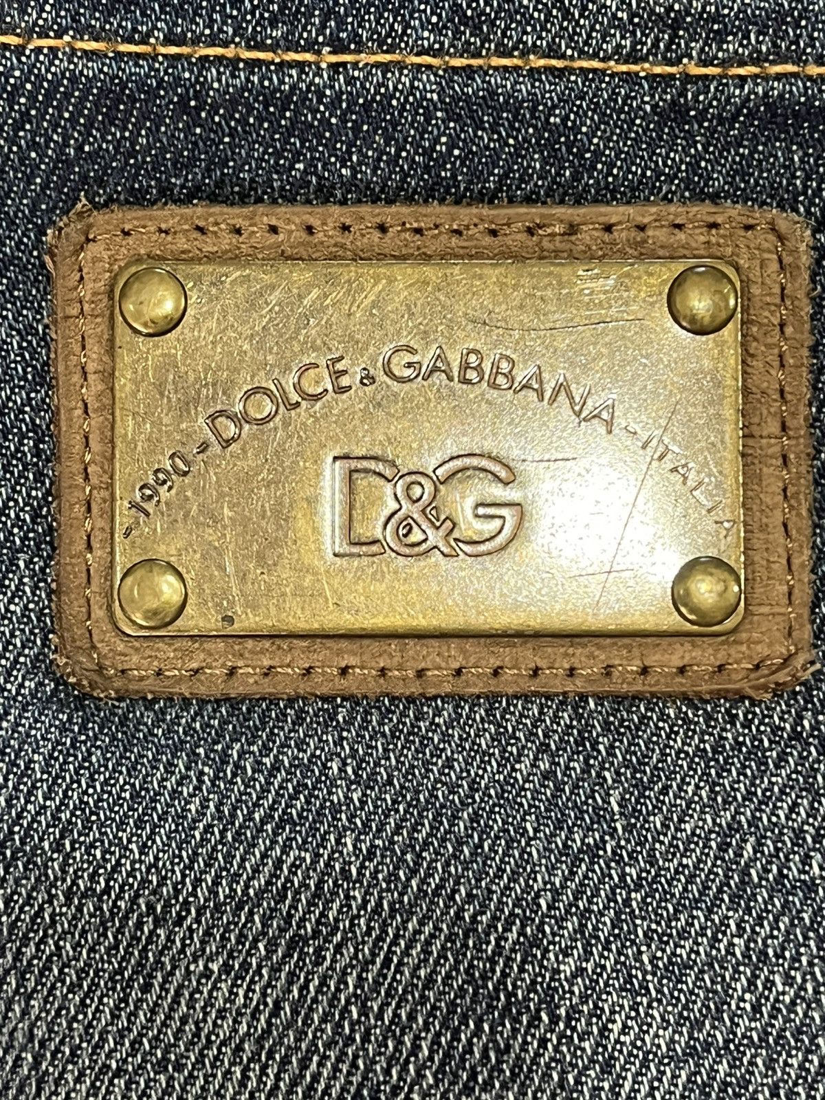 Dolce & Gabbana D&G (Dolce & Gabbana) Dark Blue Straight Leg Jeans Size US 38 / EU 54 - 12 Thumbnail