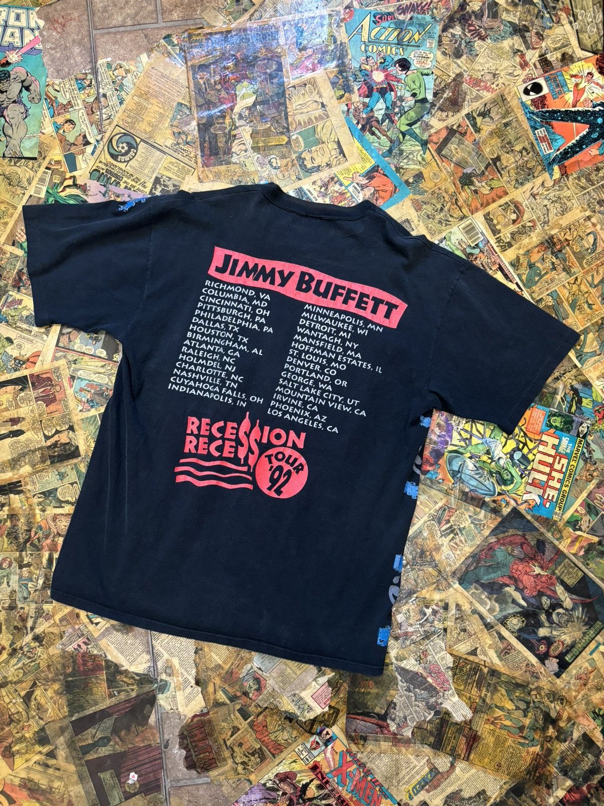 Vintage 1992 vintage jimmy Buffett tour tee Size US XL / EU 56 / 4 - 2 Thumbnail