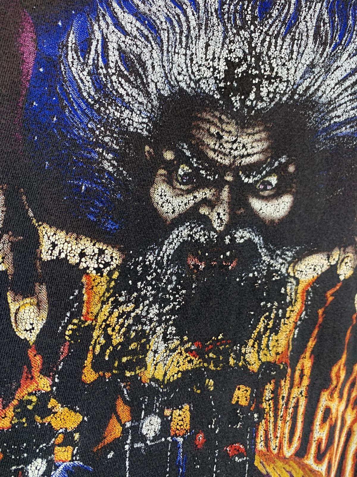 Vintage *RARE* Vintage Fear No Evil 3D Emblem Biker Art Faded Shirt Size US XL / EU 56 / 4 - 3 Thumbnail