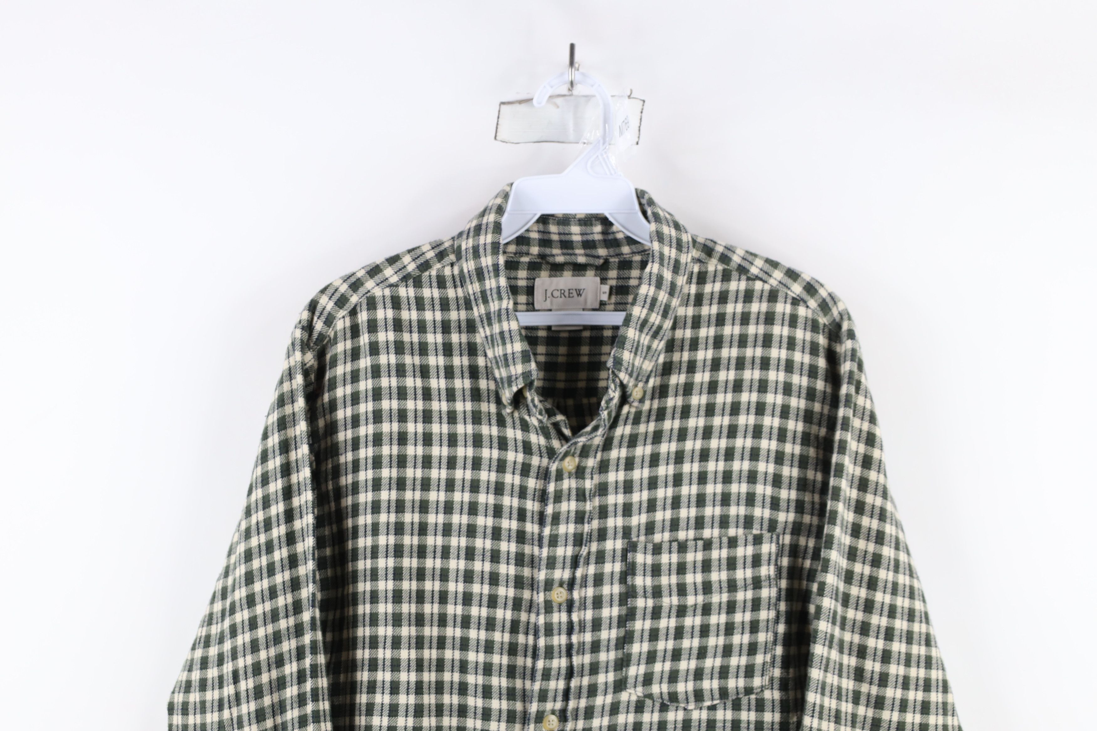 J.Crew × Vintage Vintage 90s J Crew Flannel Collared Button Down Shirt Plaid Size US S / EU 44-46 / 1 - 2 Thumbnail