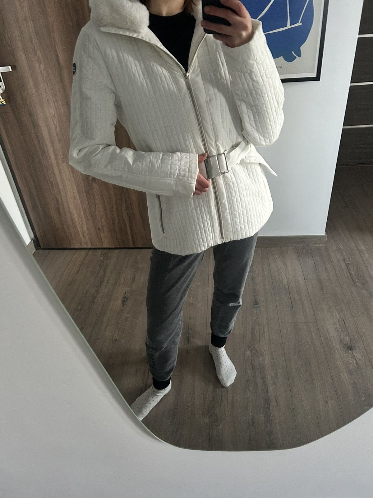 Fusalp Fusalp white ski city jacket with belt new XL 42 Size XL / US 12-14 / IT 48-50 - 18 Thumbnail