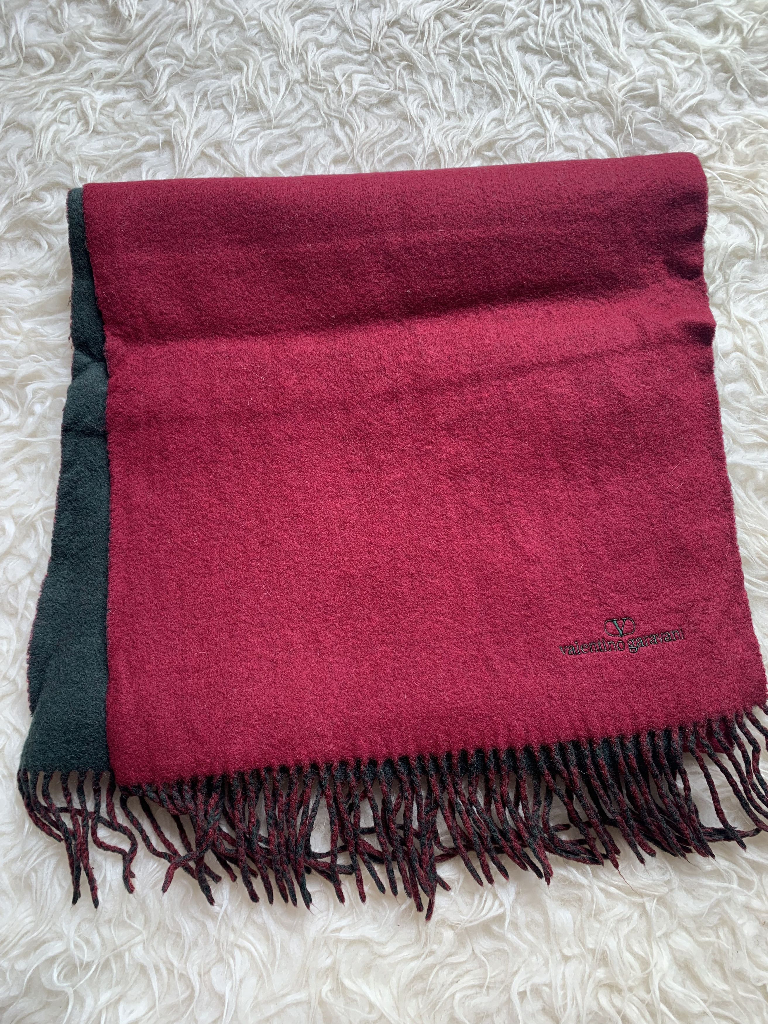 Valentino Valentino Garvani reversible Cashmere Scarf Red and Green Size ONE SIZE - 1 Thumbnail