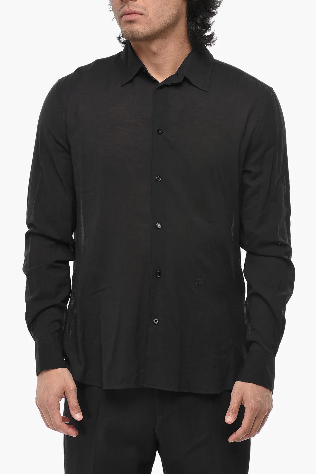 Off-White og1mm0526 Jersey Shirt in Black Size US S / EU 44-46 / 1 - 1 Thumbnail