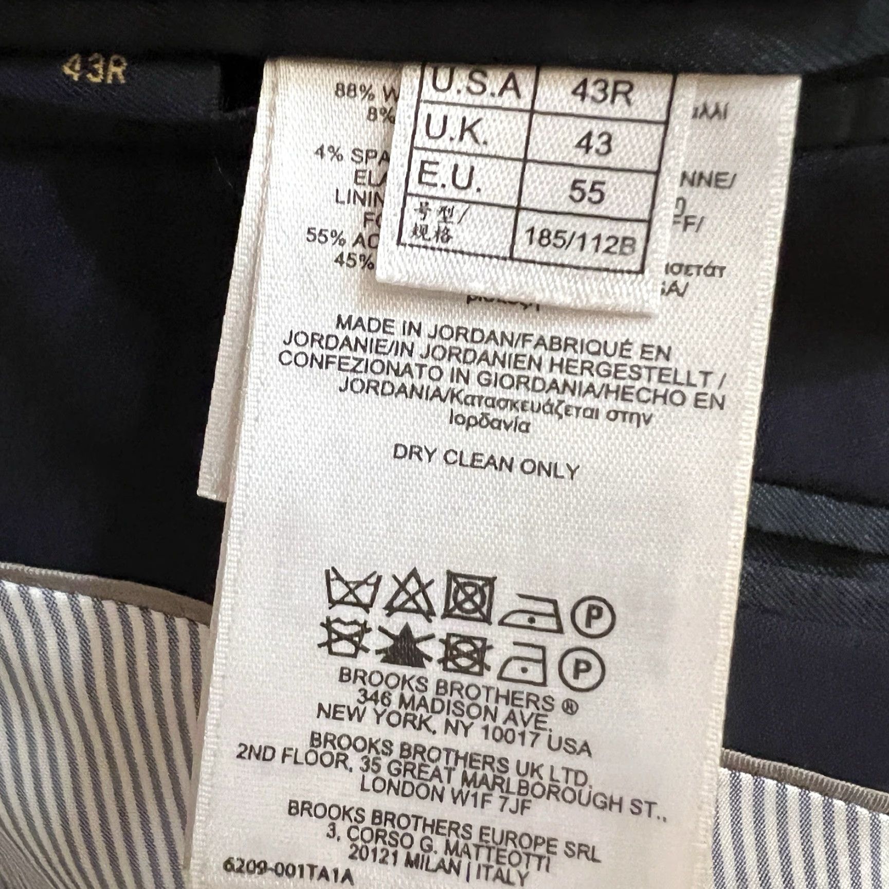 Brooks Brothers Brooks Brothers Blazer Navy Blue Madison Fit Single-Breasted 43R Mens Regular Size 44R - 3 Thumbnail