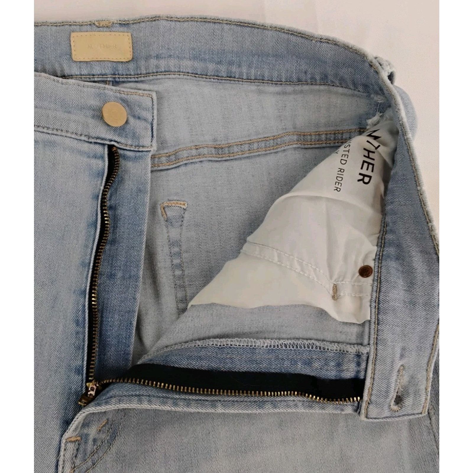 MOTHER Mother High Waisted Rider Jeans Women's 31 Light Wash Size 31" - 9 Thumbnail