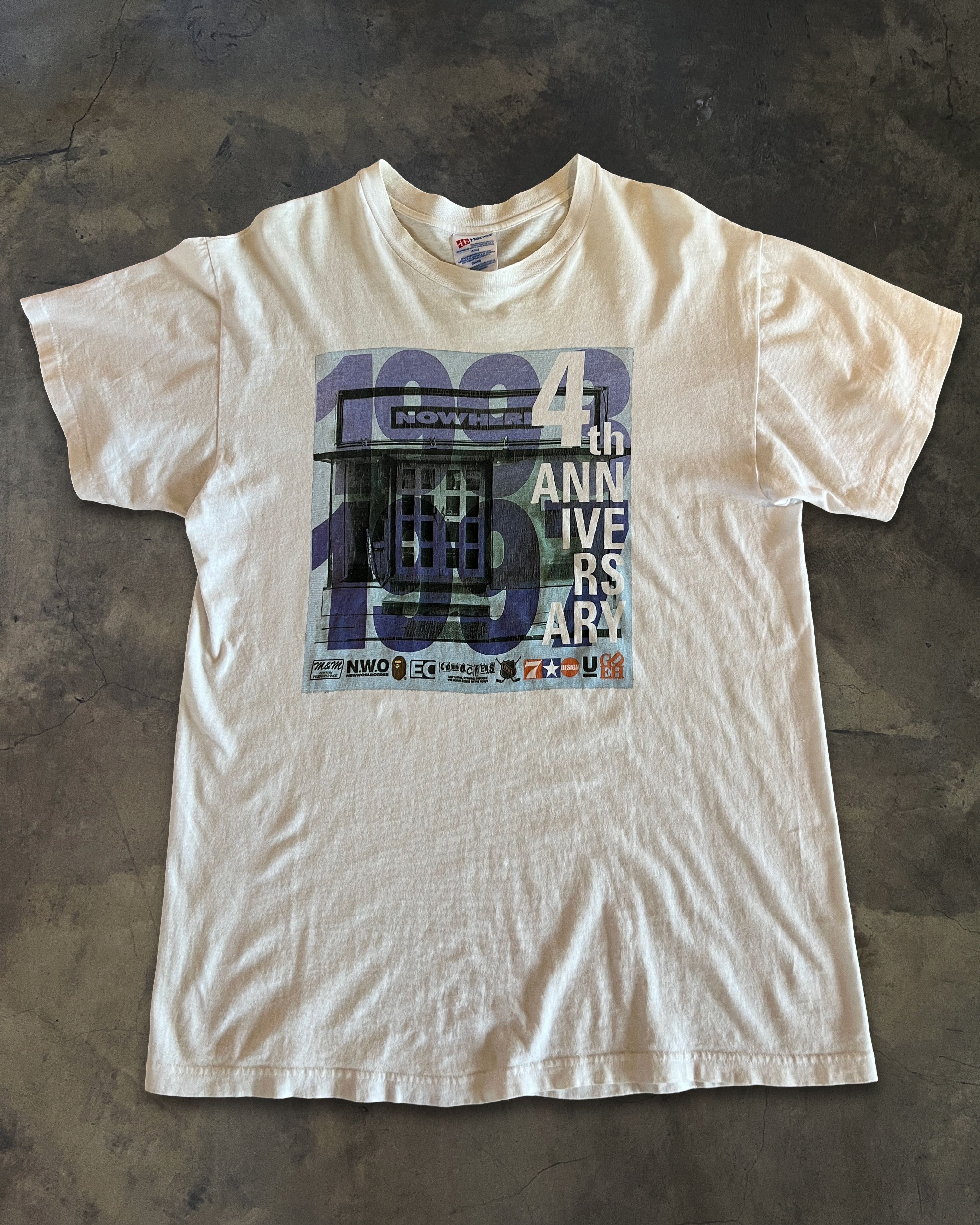 NOWHERE 1997 4TH YEAR ANNIVERSARY TEE