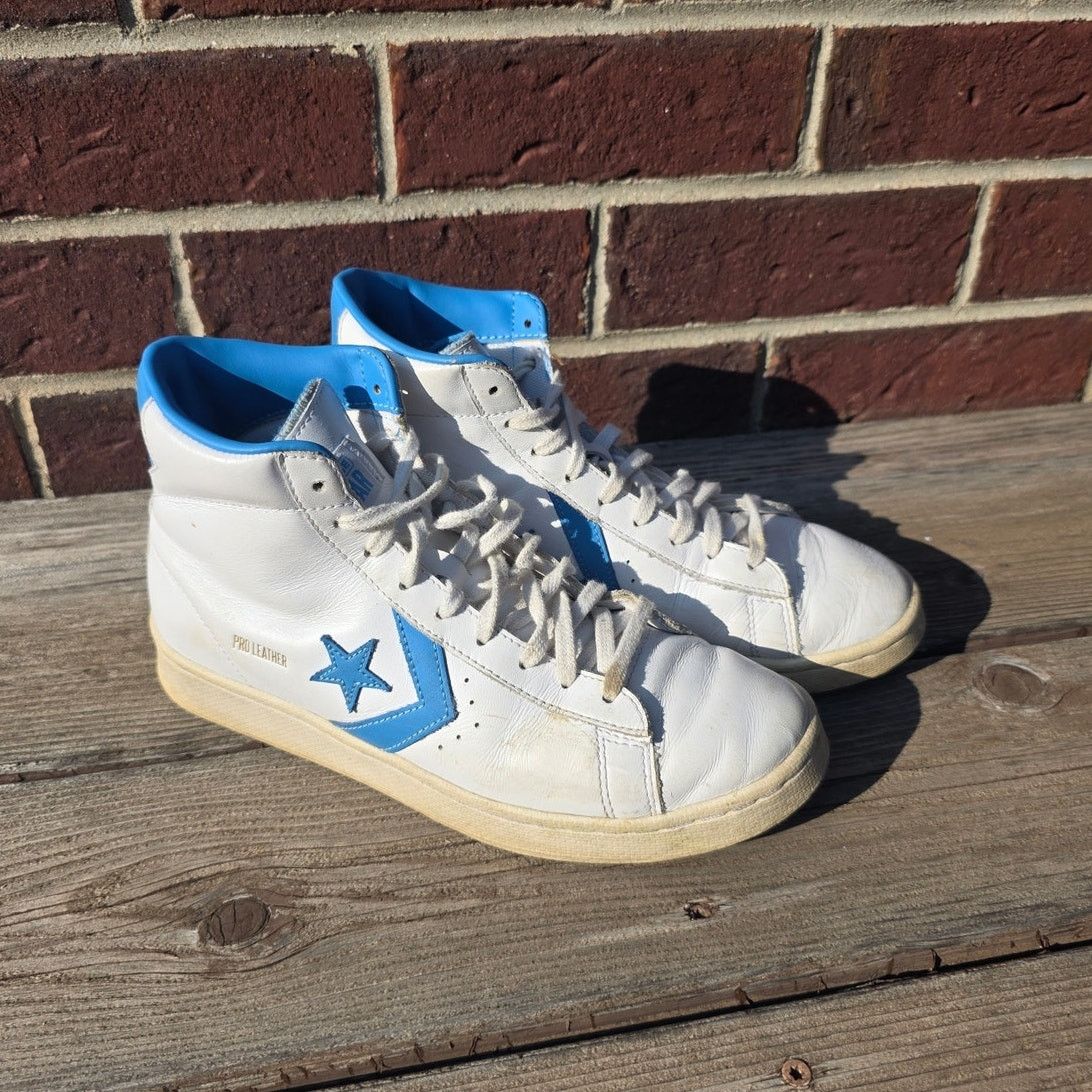 Converse Converse Pro Leather Hi "White Coast Blue (UNC)" Size US 9 / IT 39 - 1 Thumbnail