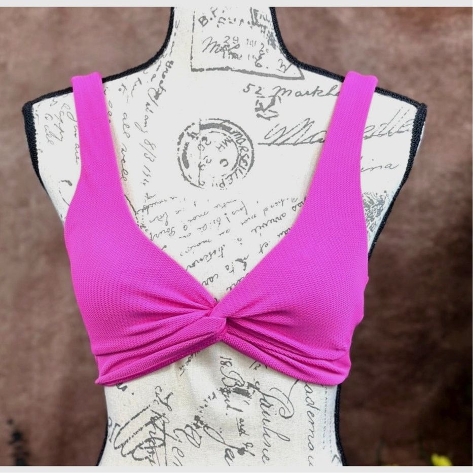 Other Knot Twist Andie Swim The Portofino Bikini Top Neon Pink XS Size XS / US 0-2 / IT 36-38 - 6 Thumbnail