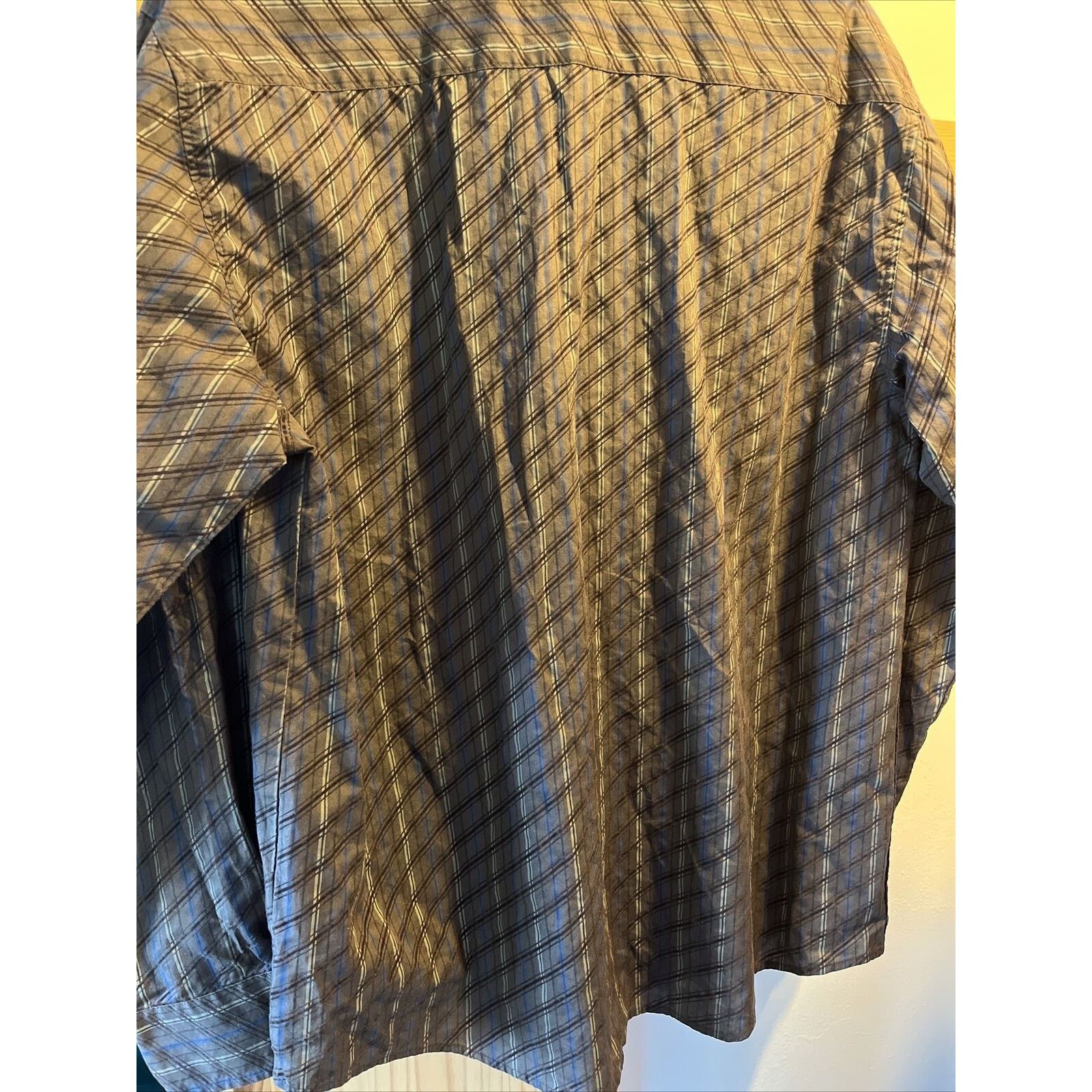Eighty Eight Eighty Eight Men's M Brown Striped LS Cotton Polyester Shirt Size US M / EU 48-50 / 2 - 10 Thumbnail