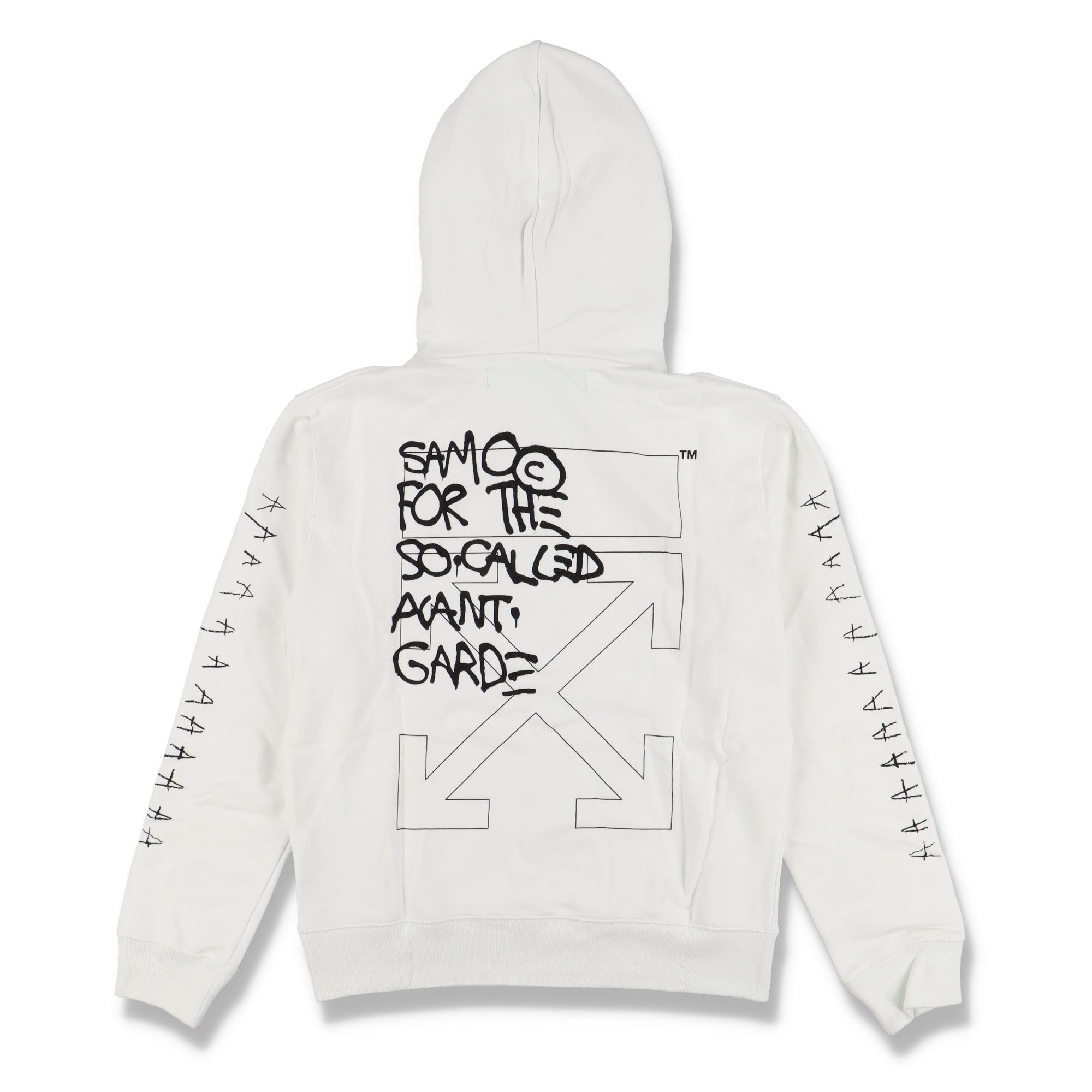 Jean Michel Basquiat Off White White Graffiti Hoodie Grailed