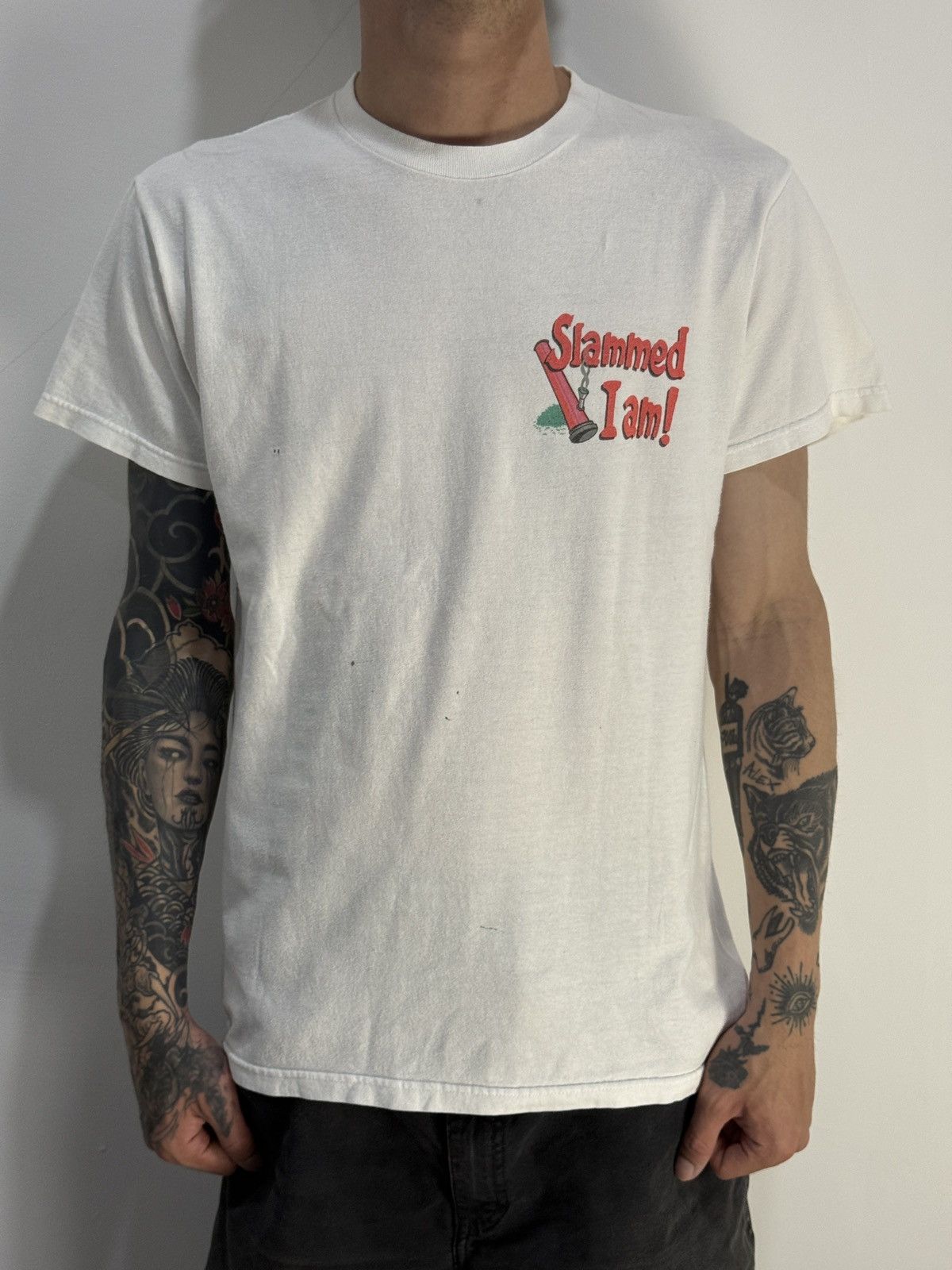 Vintage Vintage 2000’ Slammed Smoke Bong Tshirt Size US M / EU 48-50 / 2 - 2 Thumbnail