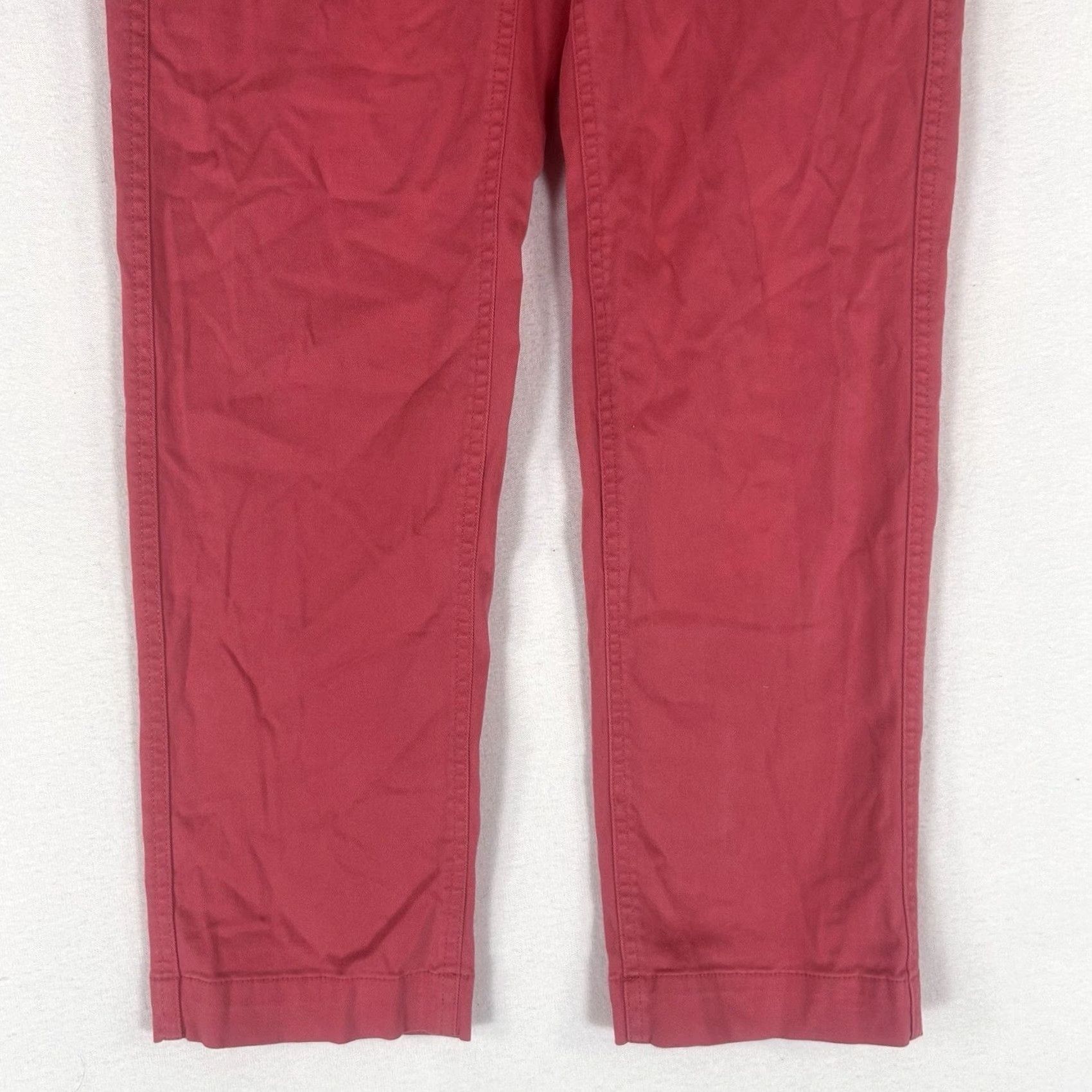 J.Crew J.Crew Chino Pants Womens 00 Red Straight Leg Pockets Casual City College Preppy Size 25" / US 0 / IT 36 - 3 Thumbnail