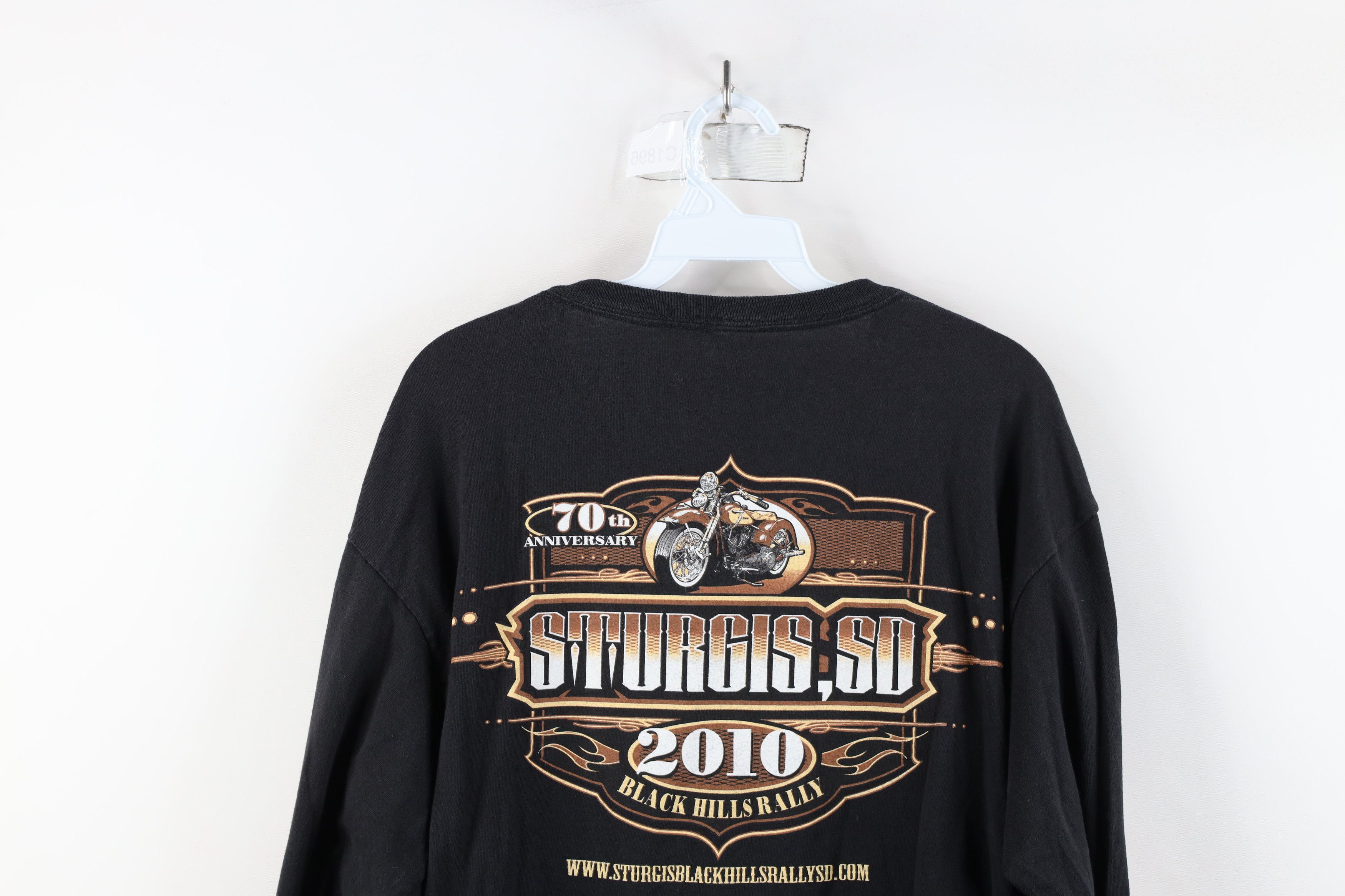 Vintage Vintage Y2K 2010 Motorcycle Sturgis Long Sleeve T-Shirt Size US L / EU 52-54 / 3 - 12 Thumbnail