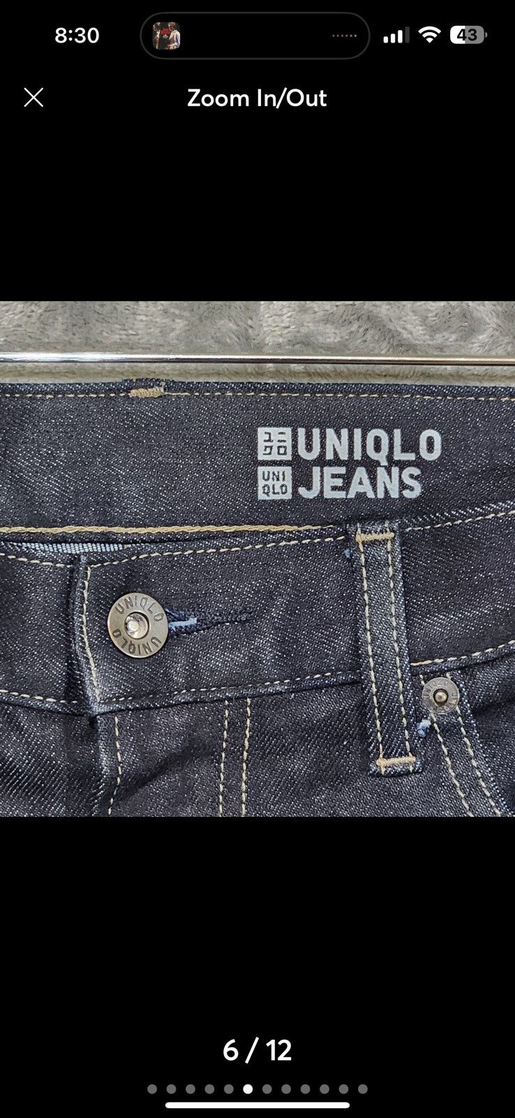Uniqlo × Vintage Uniqlo Skinny Fit Red Line Selvedge Jeans – (Fits 32x33) Size US 32 / EU 48 - 6 Thumbnail