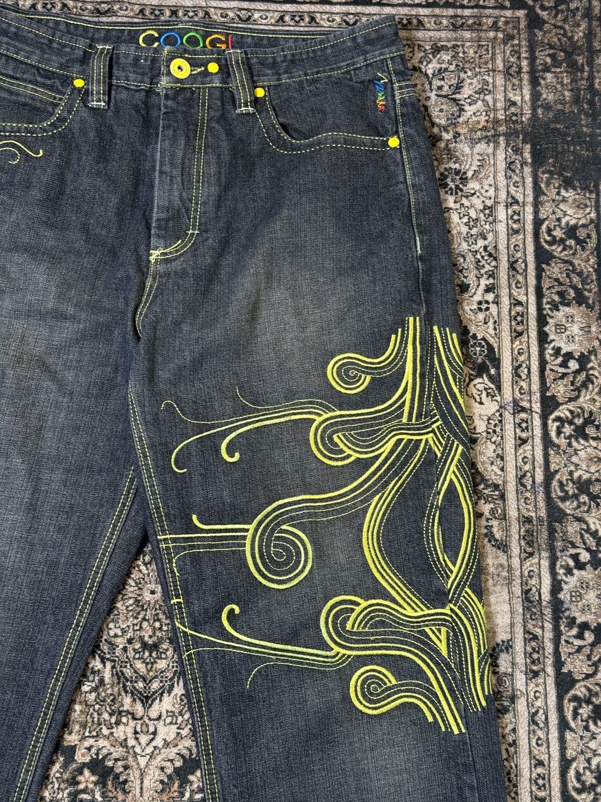 Coogi Y2K Coogi Embroidered Mens Jeans (Size 36x34) Size US 36 / EU 52 - 3 Thumbnail