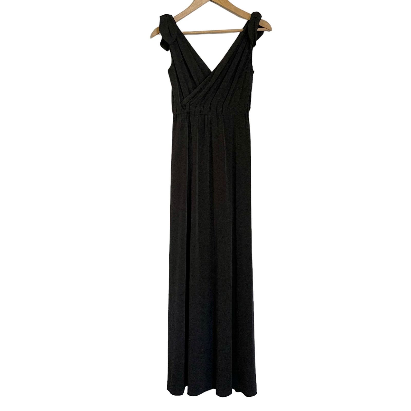 Other NWOT Vicky Tiel Black Sleeveless Draped Grecian Maxi Dress Size XS / US 0-2 / IT 36-38 - 3 Thumbnail