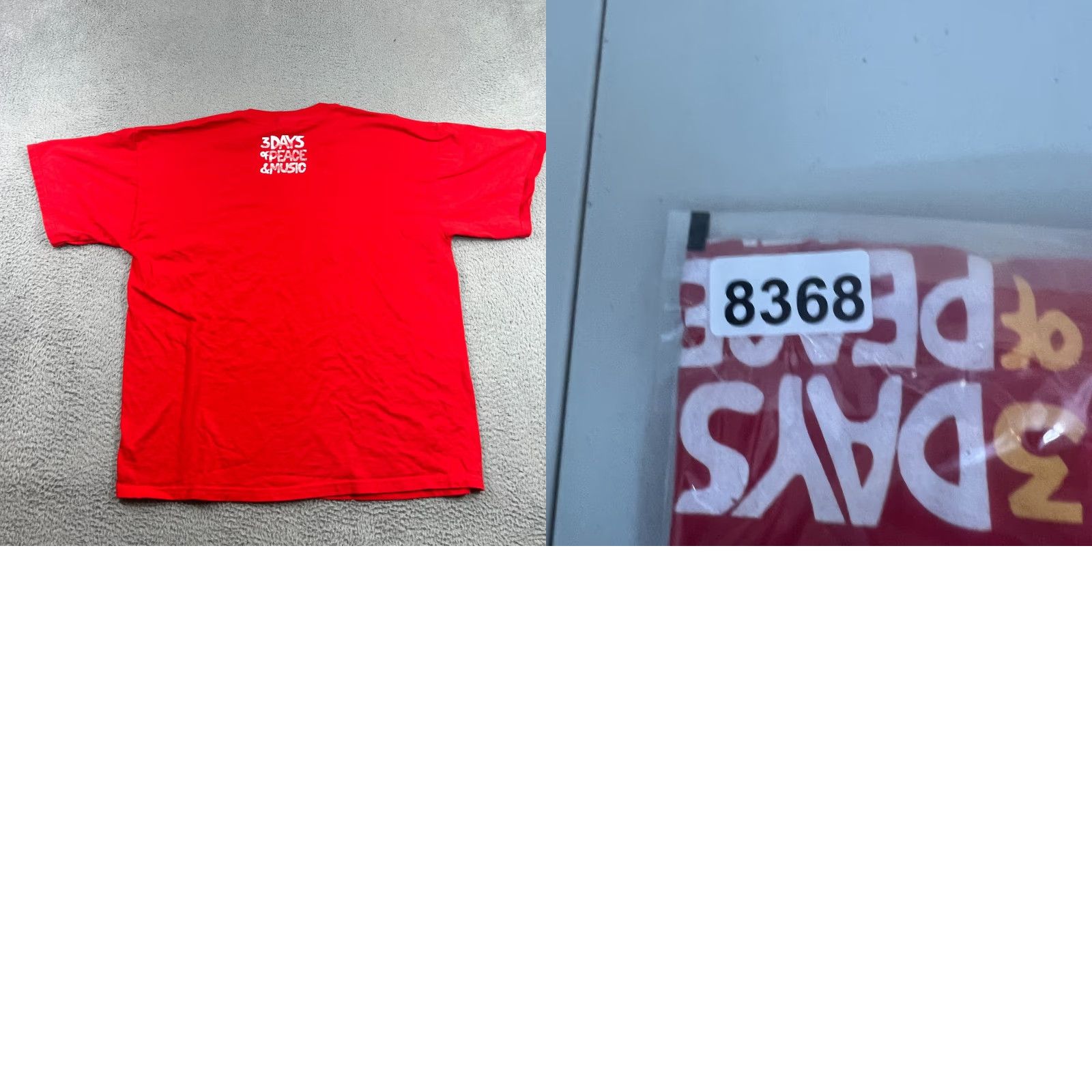 Gildan VINTAGE Woodstock Music And Art Fair T-Shirt Gildan XL Red Mens Size US XL / EU 56 / 4 - 8 Thumbnail