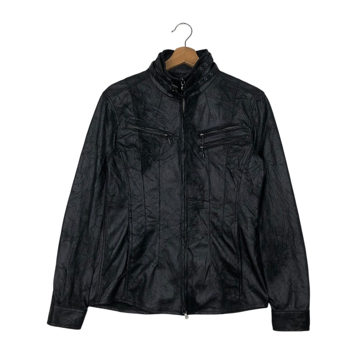 Japanese Brand 🔥VINTAGE BIKER JACKET TORNADO MART MULTI POCKET CAFE RACER Size US M / EU 48-50 / 2 - 3 Thumbnail