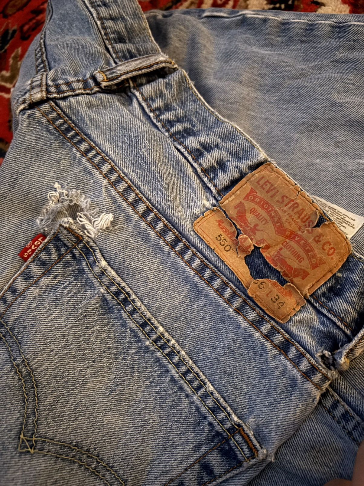 Levi's × Vintage Light Blue Washed Jeans Size US 34 / EU 50 - 5 Thumbnail