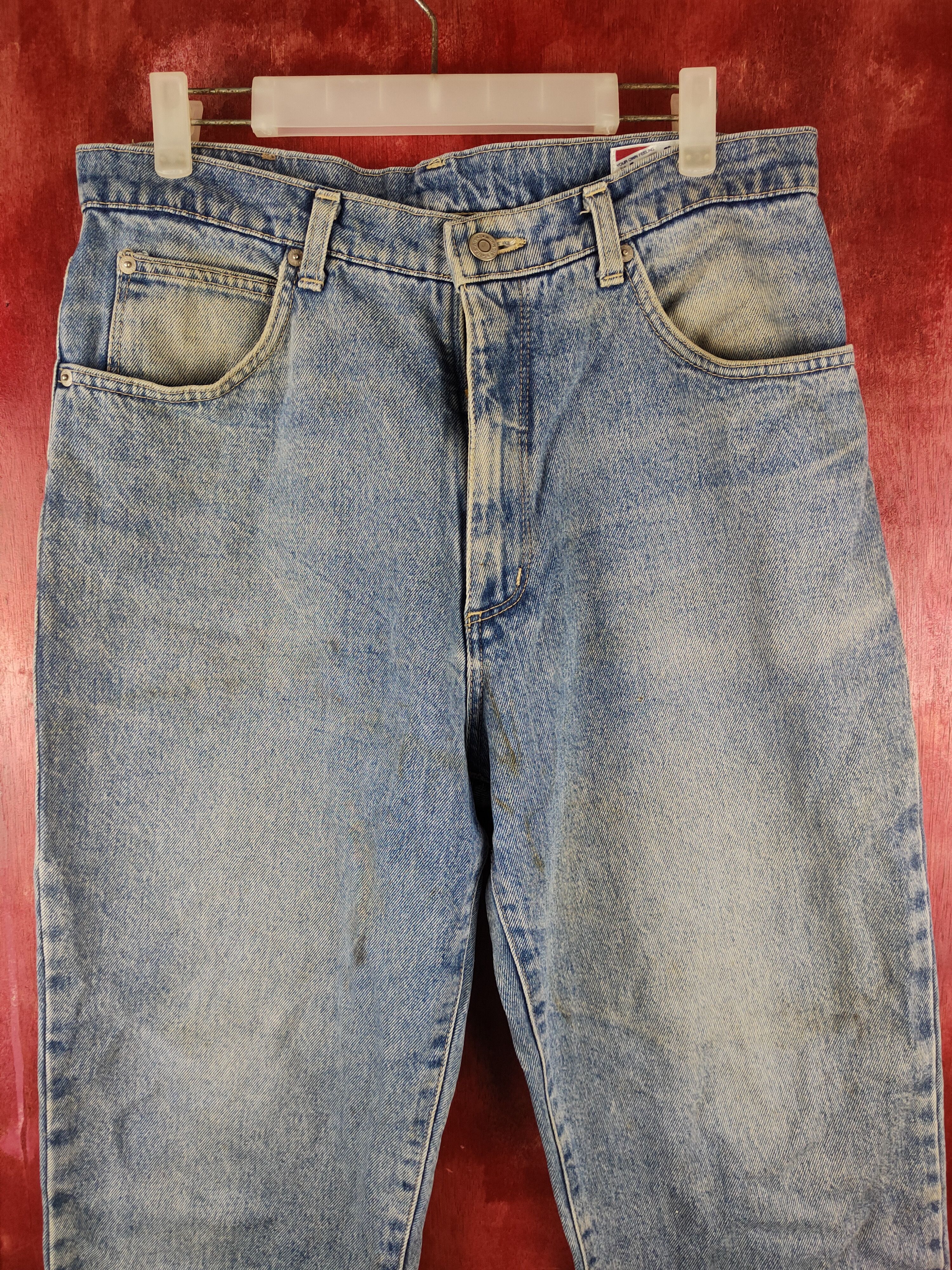 Japanese Brand VINTAGE wrangler Rusty Faded Blue Denim Jeans Pants N#S38 Size US 32 / EU 48 - 2 Thumbnail