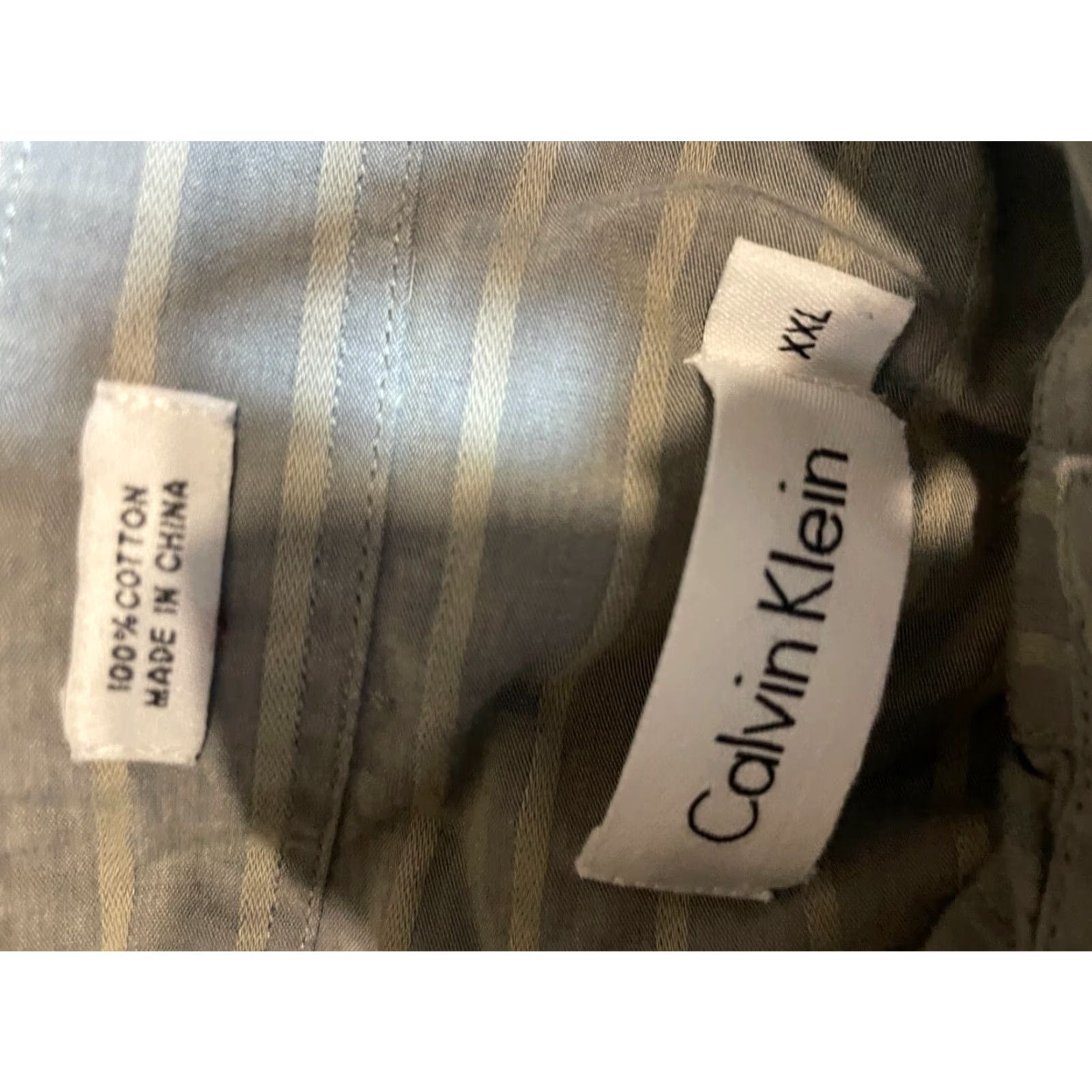 Calvin Klein **Calvin Klein XXL Men's Gray Striped Button-Up Shirt** User: **Calvin Klein Gray Men's XXL Striped Button-Up Shirt** Size US XXL / EU 58 / 5 - 2 Thumbnail