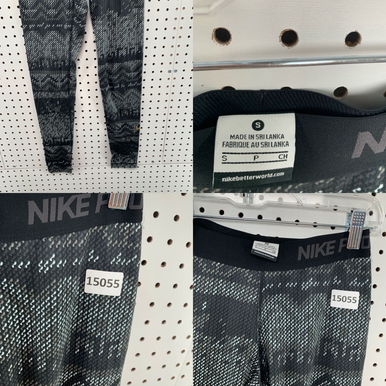 Nike Nike Women's Pro Dri Fit Compression Tights Pants Small Black White Size 28" / US 6 / IT 42 - 8 Thumbnail