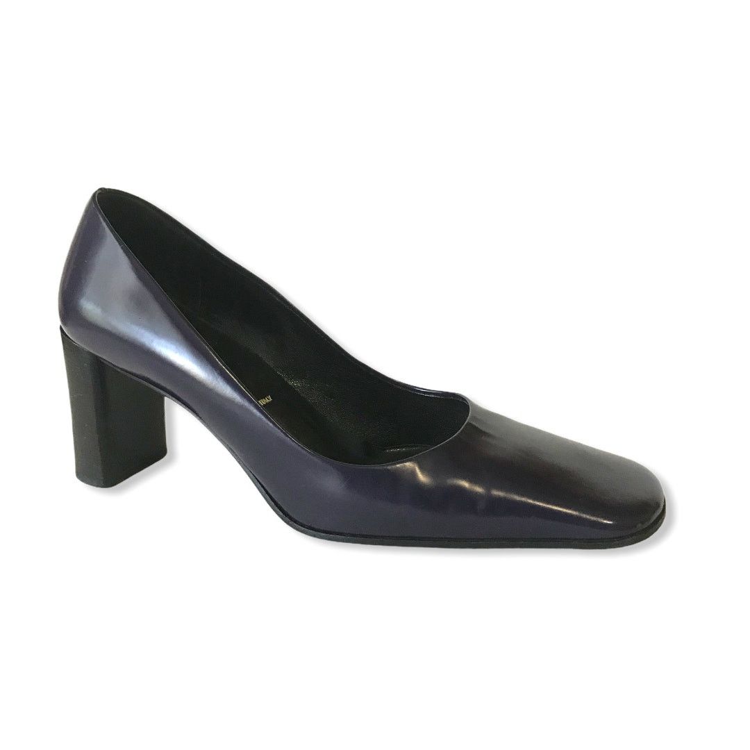 Prada Vintage Prada Pumps Purple Square Toe Block Heel Size 6.5 Size US 6.5 / IT 36.5 - 2 Thumbnail