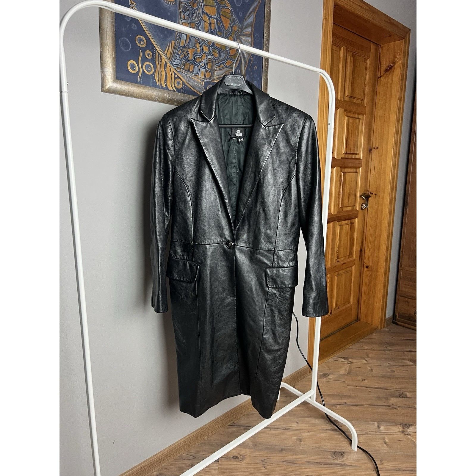 Versace Versace Jeans Couture Vintage Leather Fitted Cut Long Coat S Size S / US 4 / IT 40 - 2 Thumbnail