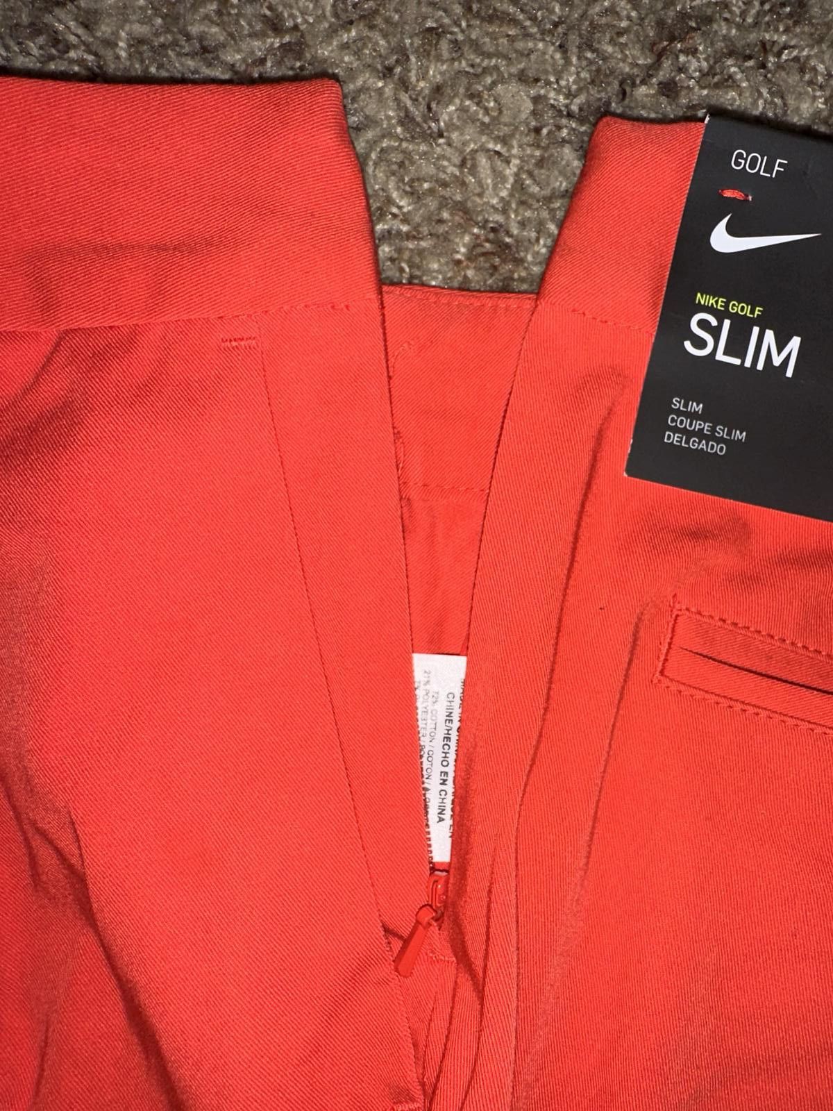 Nike Nike Golf Womens Slim Crop Orange/Red Capri Pants Sample Size 27" / US 4 / IT 40 - 9 Thumbnail