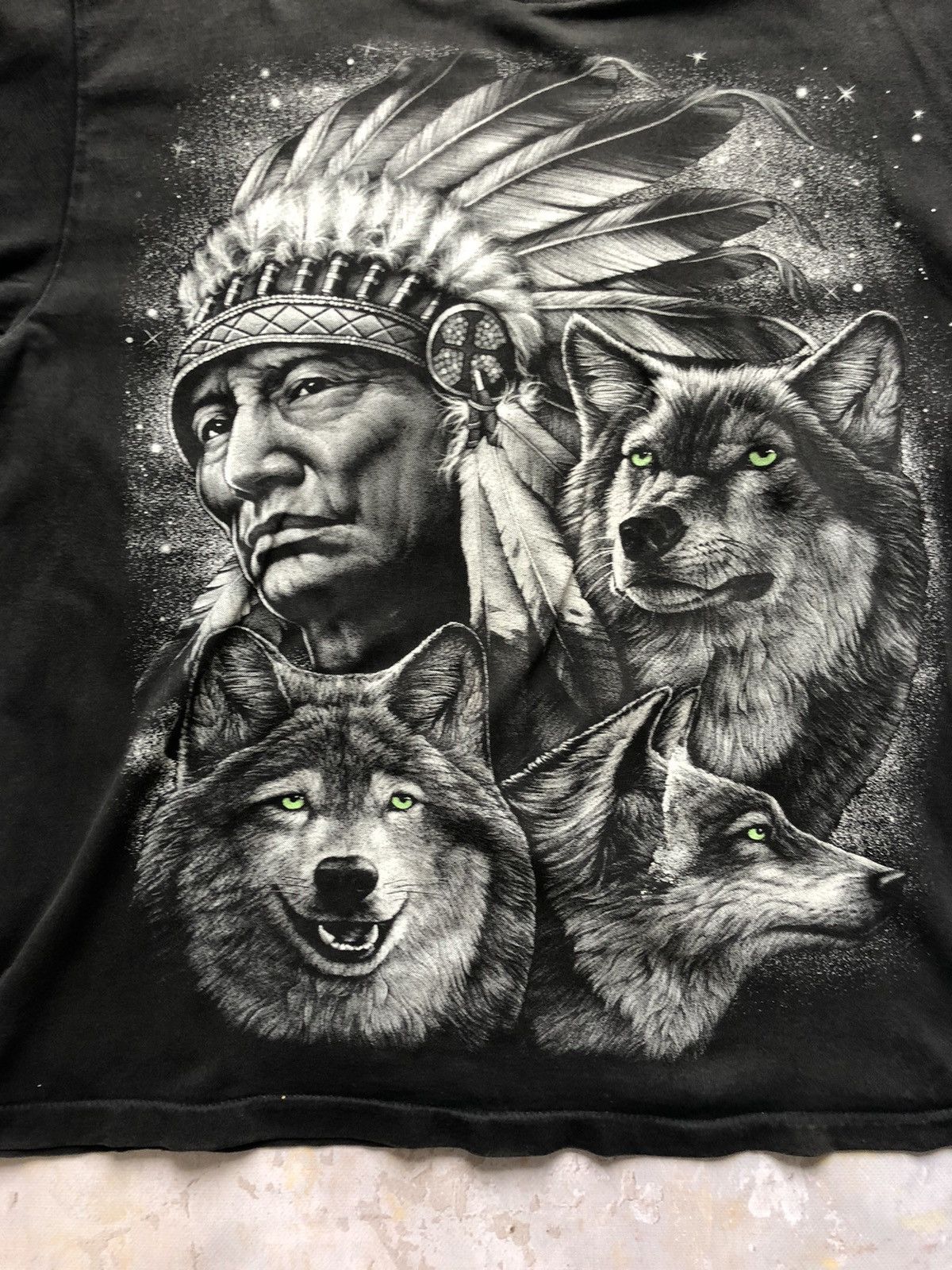 Vintage Vintage Rock n roll tee, indian 90s wolf motorcycle, harley Size US L / EU 52-54 / 3 - 3 Thumbnail