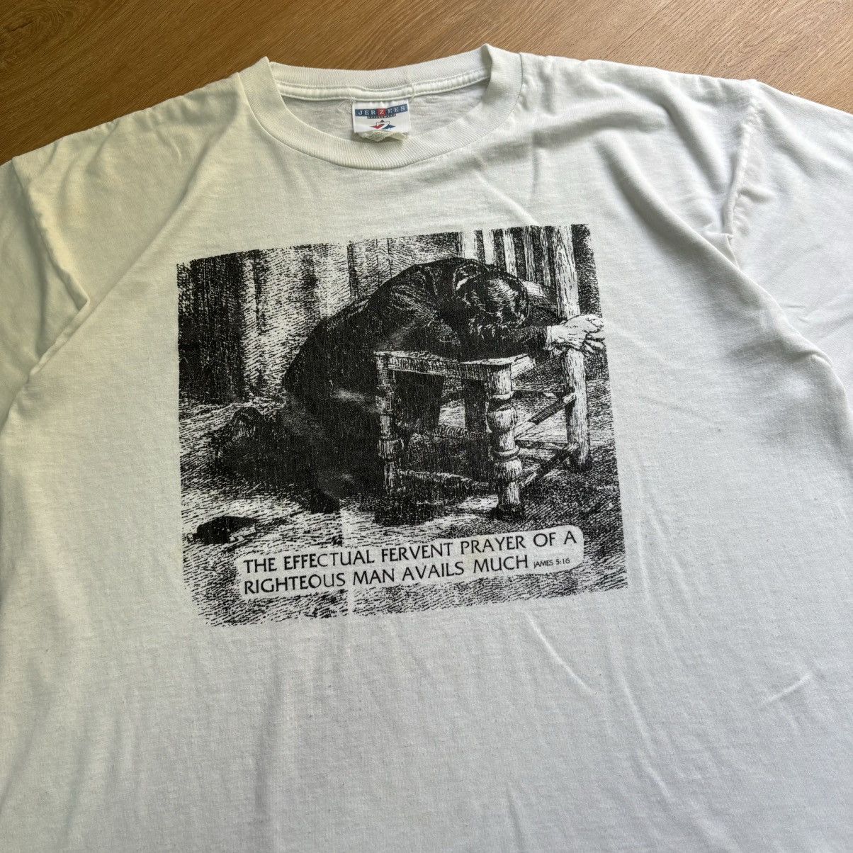 Vintage RARE! Vintage 90’s Art Prayers Of A Righteous Man Size US L / EU 52-54 / 3 - 4 Thumbnail