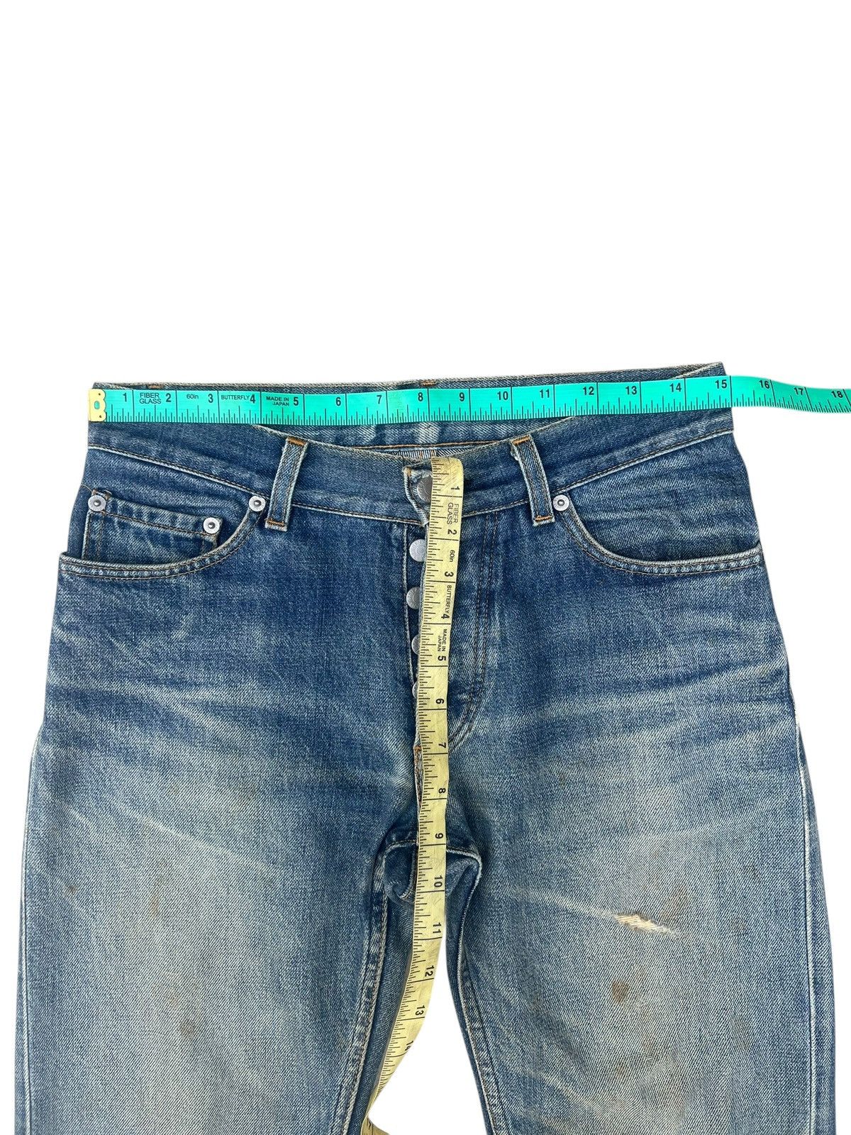 Helmut Lang Vintage Helmut Lang GLJeans Aging Distress Mud Denim Jeans Size US 29 - 4 Thumbnail