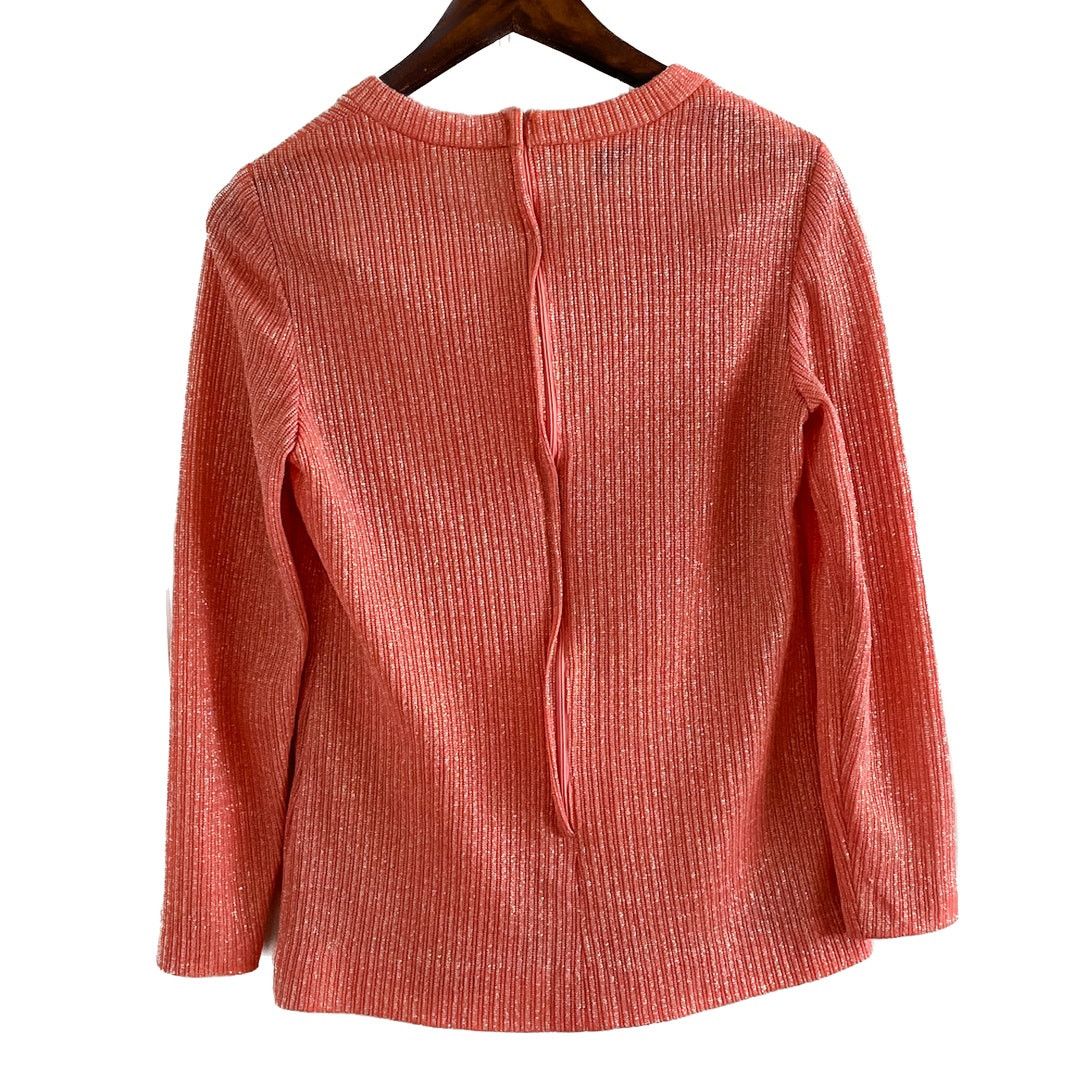 Vintage Vintage 60s L’Aiglon V-neck zip back sparkle top blouse Size M / US 6-8 / IT 42-44 - 4 Thumbnail