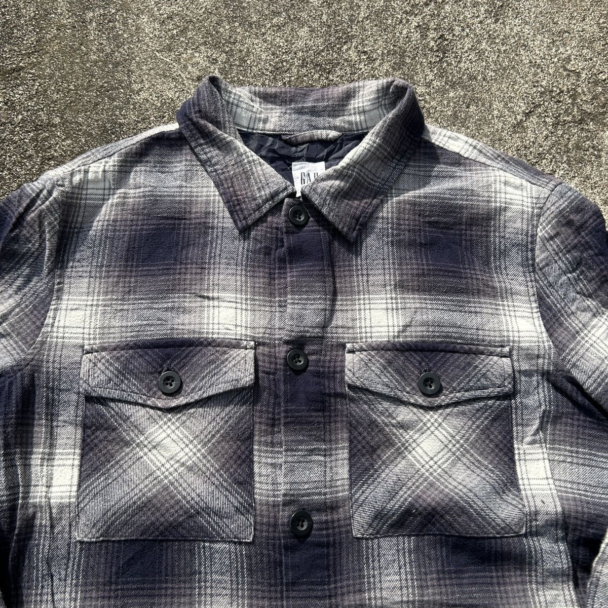 Gap × Vintage Gap Flannel Plaid Quilted Lined Shirt Jacket nice detail Size US XXS / EU 40 - 3 Thumbnail