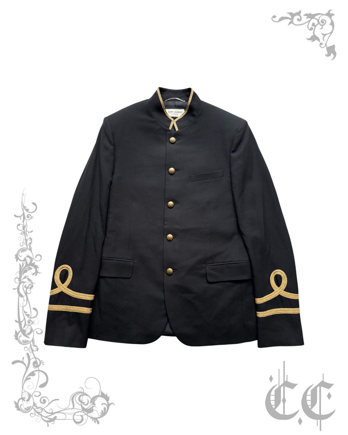 Saint Laurent Paris Saint Laurent Paris Officer Blazer Size 46S - 1 Thumbnail