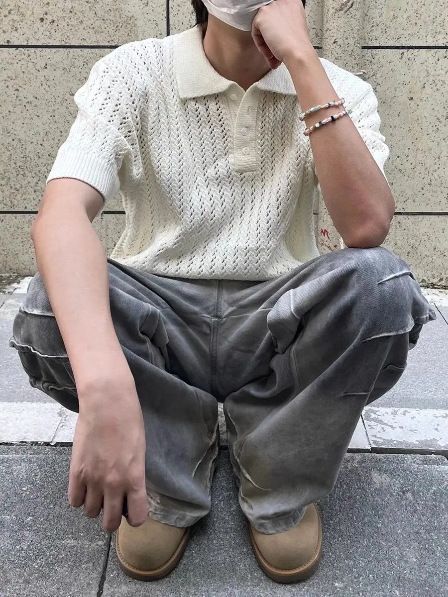 Japanese Brand × Jean Loose and straight leg dirty dyed jeans Size US 32 / EU 48 - 4 Thumbnail