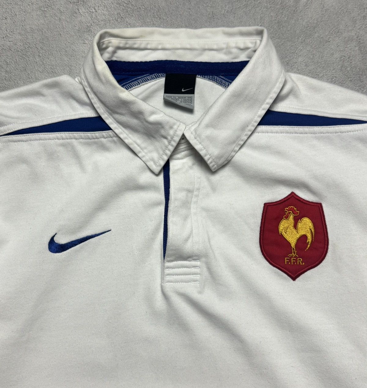 Nike France 2003 2005 Away Rugby Shirt Jersey Long Sleeve Nike Size US XL / EU 56 / 4 - 7 Thumbnail