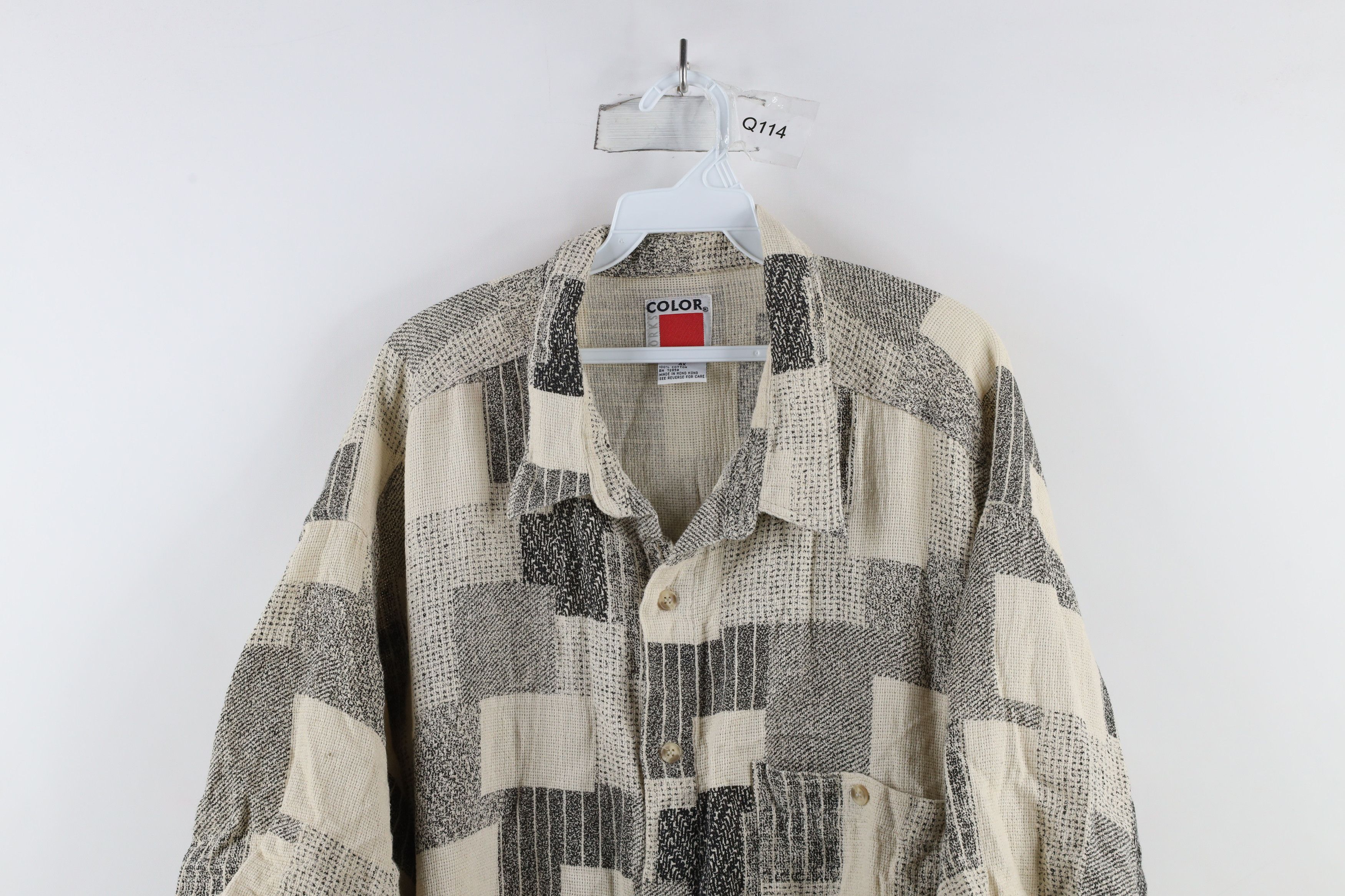 Vintage Vintage 90s Streetwear Weave Short Sleeve Button Shirt Size US XXL / EU 58 / 5 - 2 Thumbnail