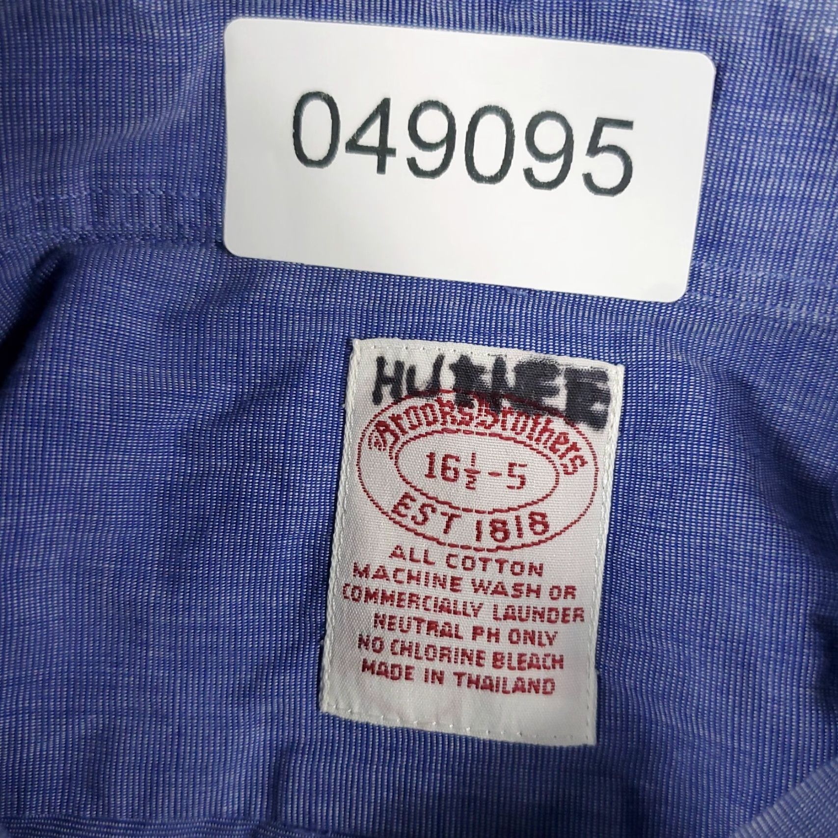 Brooks Brothers Brooks Brothers Shirt Mens Size 16.5 Blue Dress Button Long Sleeve Regular Cuff Barrel Collared Neck Size 42R - 7 Thumbnail