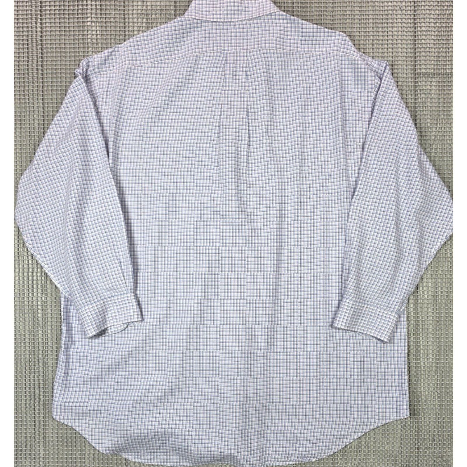 Polo Ralph Lauren VINTAGE Polo Ralph Lauren Tattersal Button Up Long Sleeve Shirt Mens 17.5-32/33 Plaid Blue White Pink OCBD 100% Cotton Size US XXL / EU 58 / 5 - 5 Thumbnail